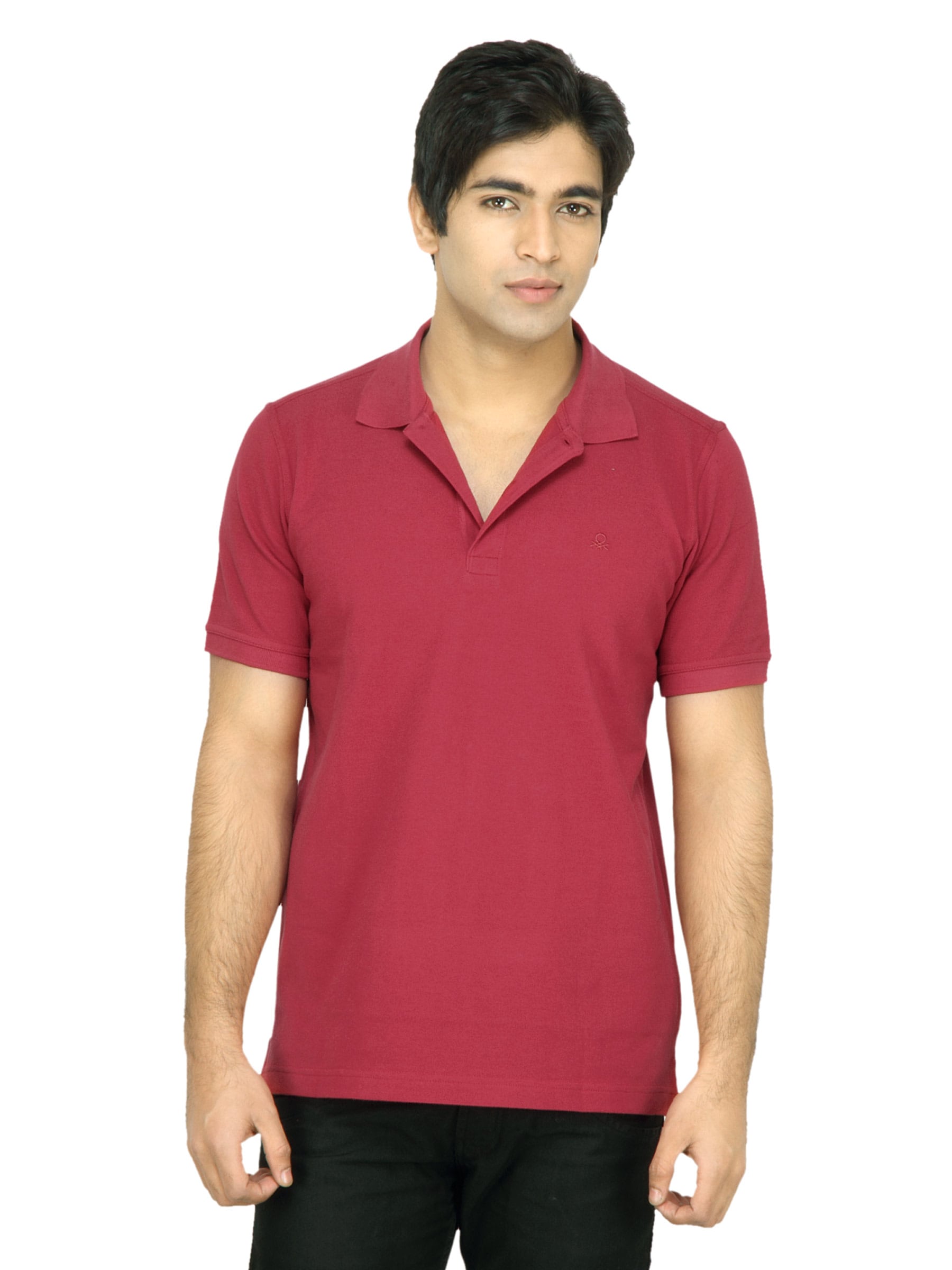 United Colors of Benetton Men Red Polo TShirt