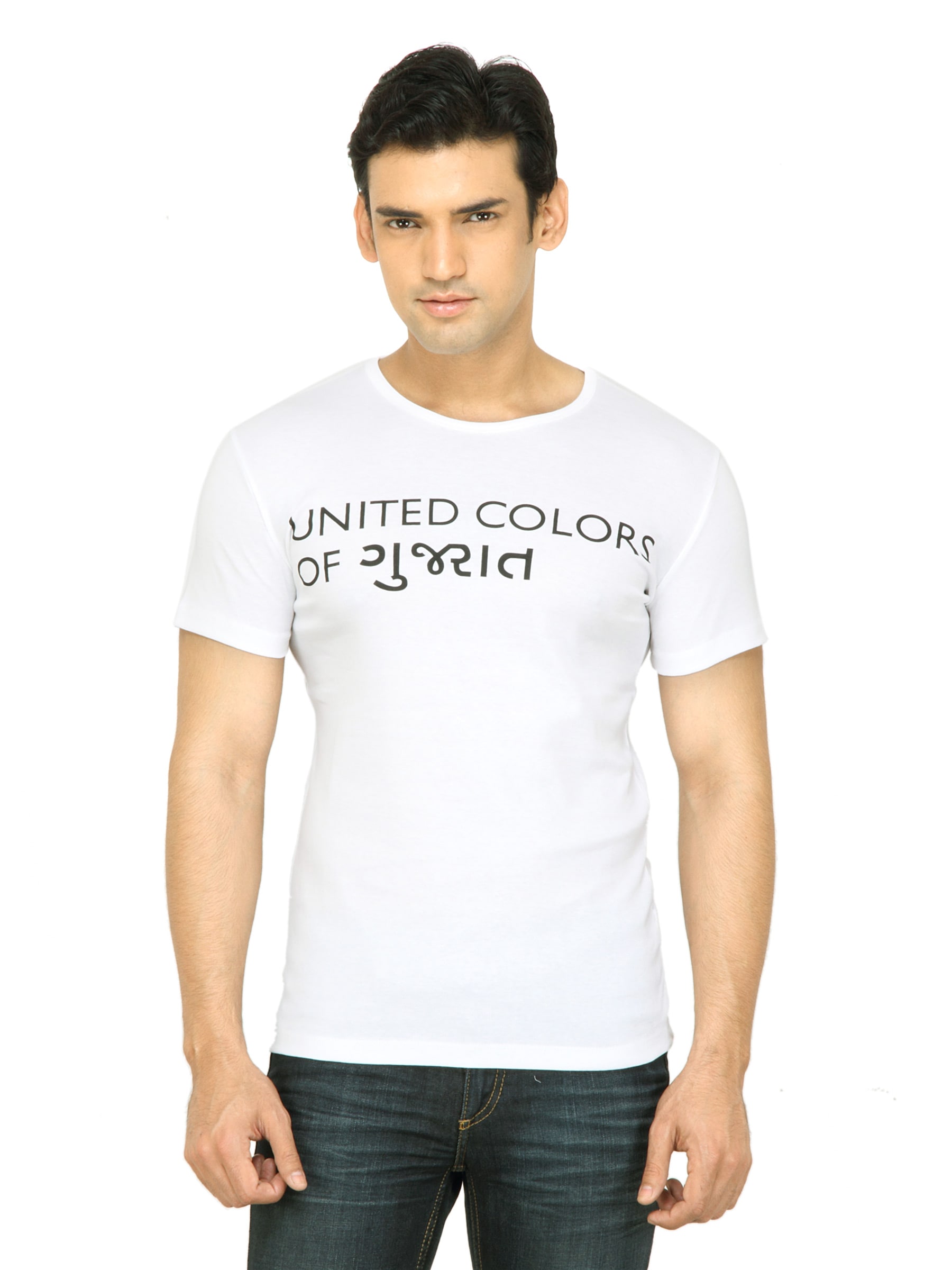 United Colors Of Benetton Men White T-shirt