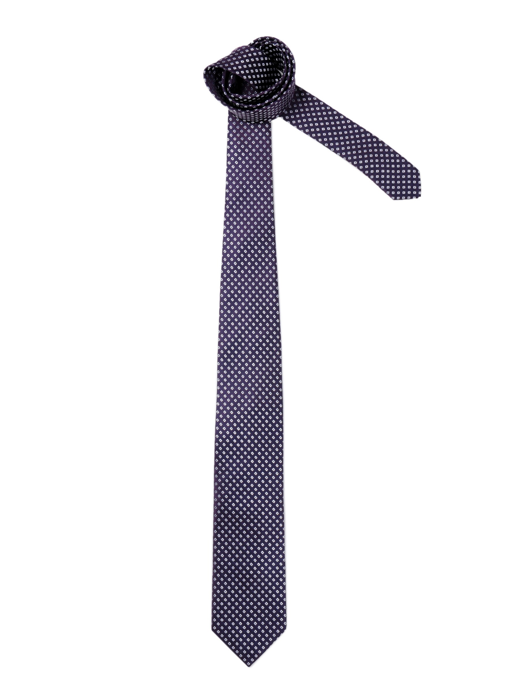United Colors of Benetton Men Check Purple Tie