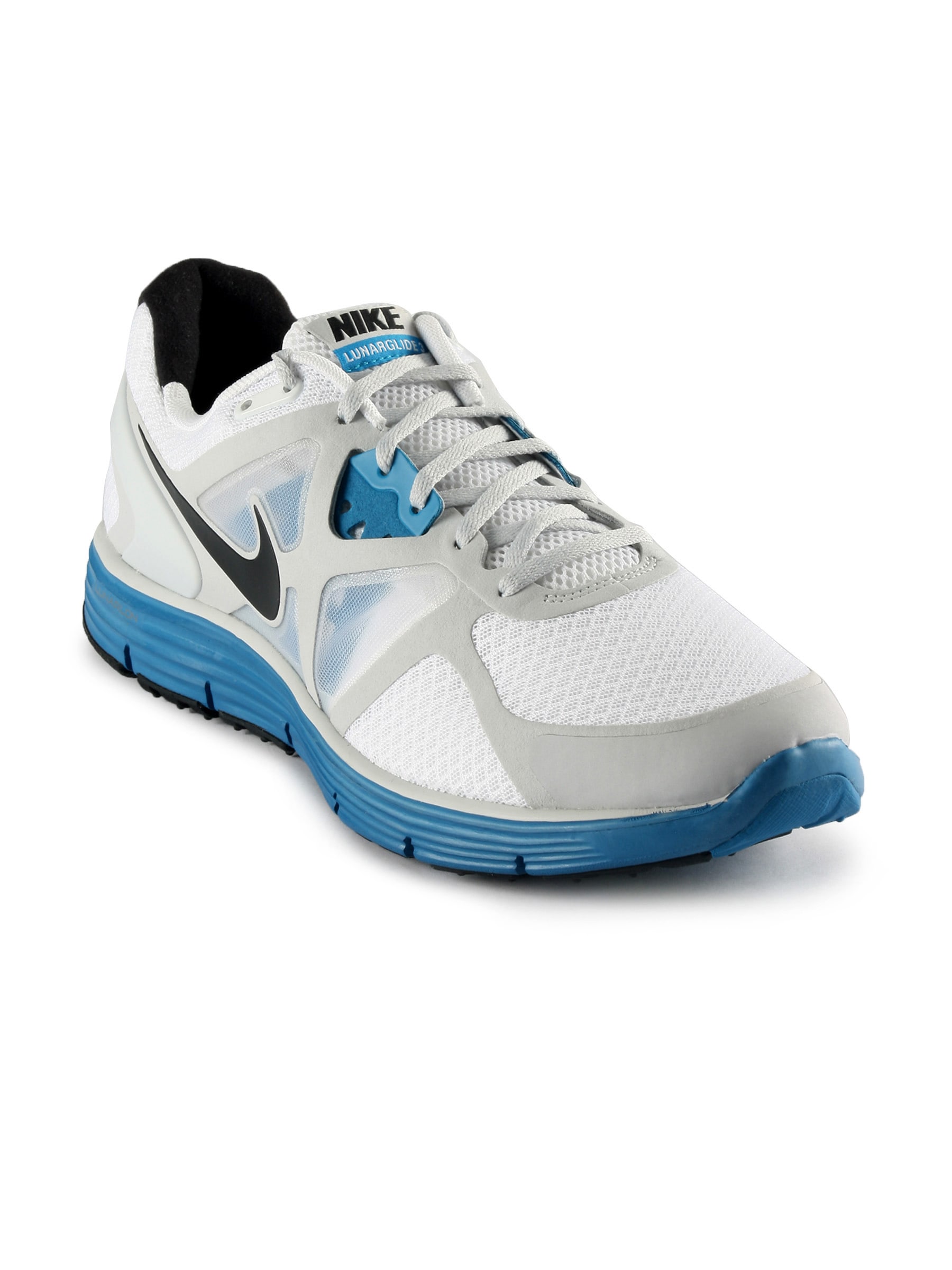 Nike Men Lunarglide+ 3 White Sports Shoe