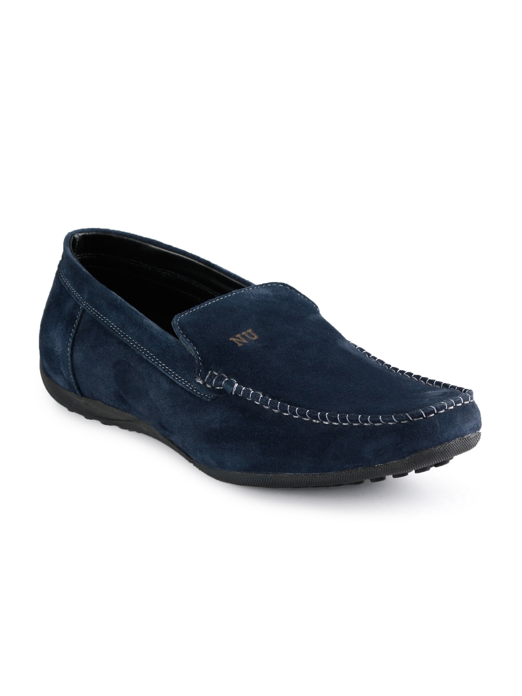 Numero Uno Men Suede Moccasin Navy Blue Casual Shoes
