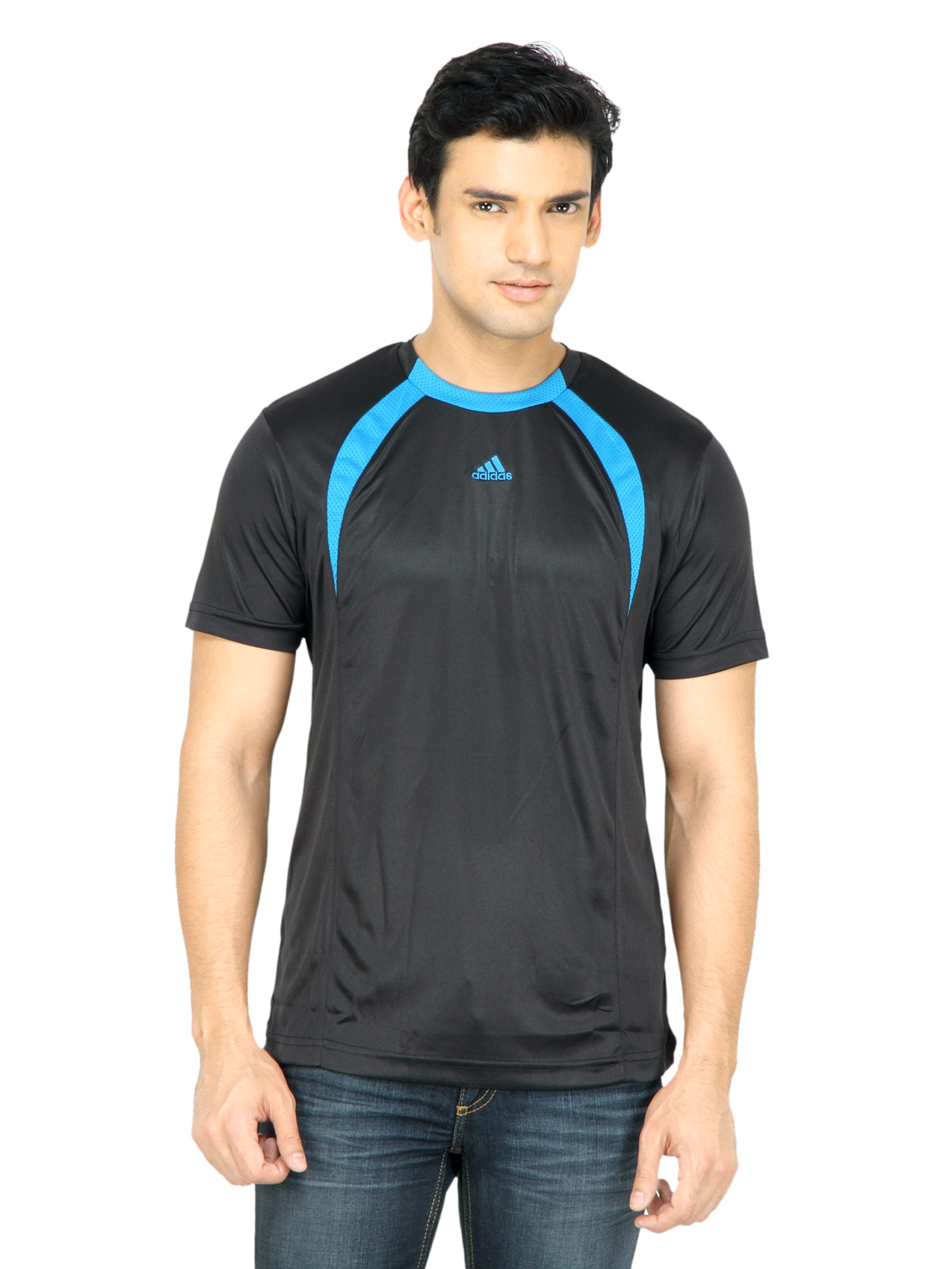 ADIDAS Men Solid Black Jersey