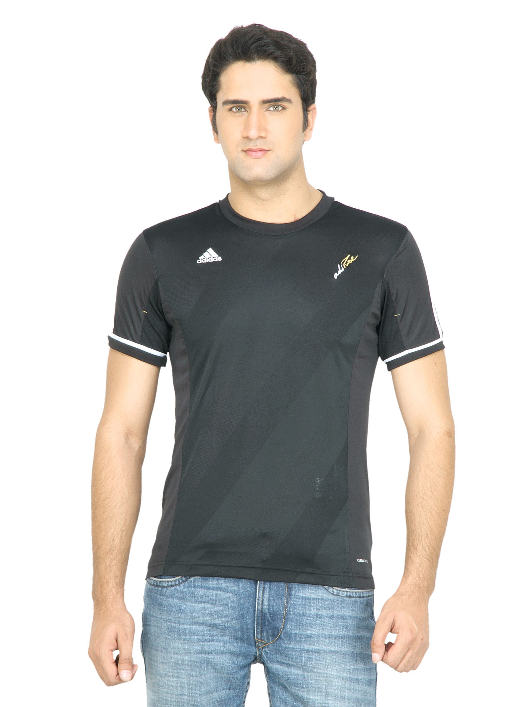 ADIDAS Men Solid Black Jersey