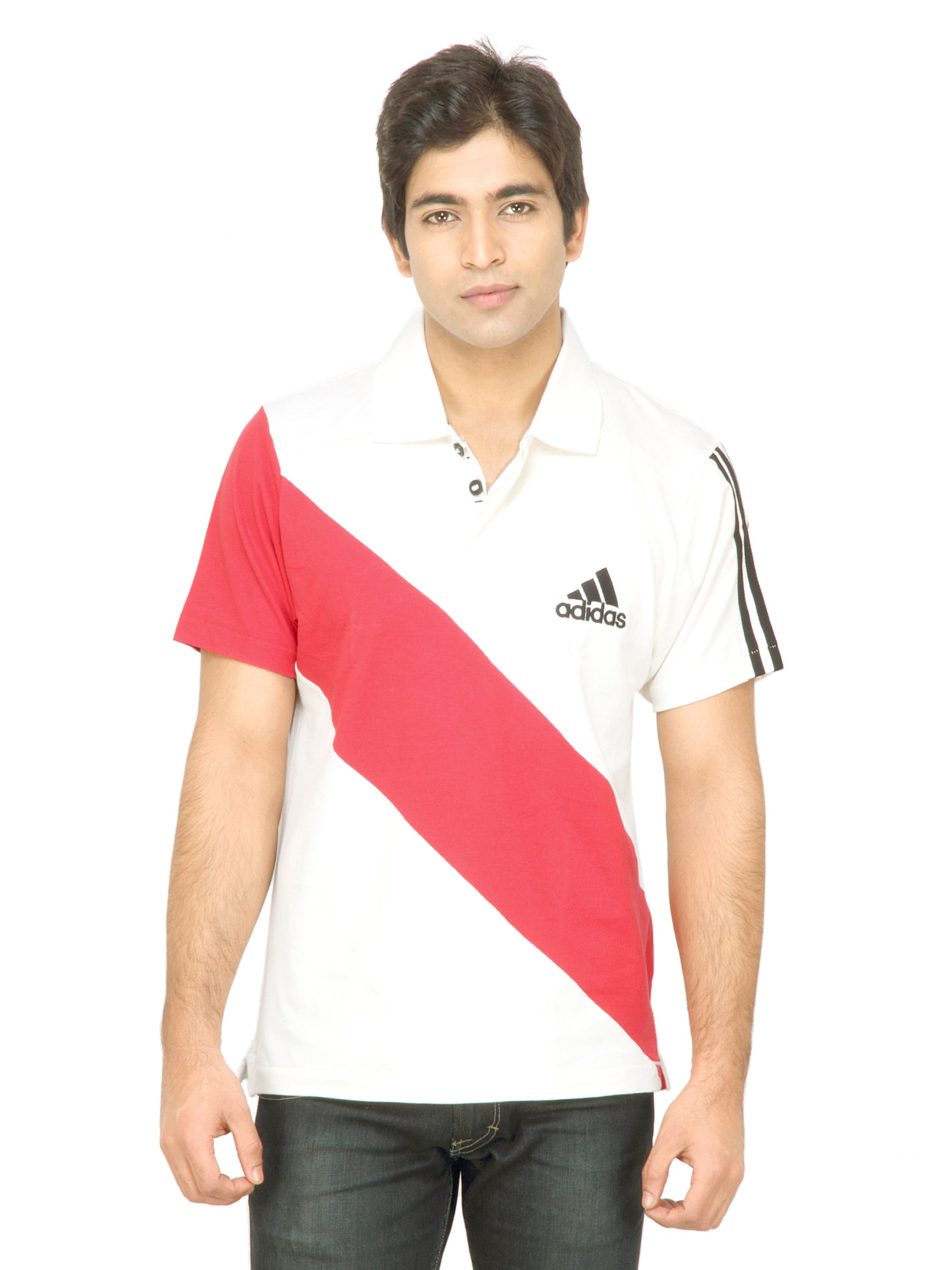 ADIDAS Men  Off White Polo Tshirt