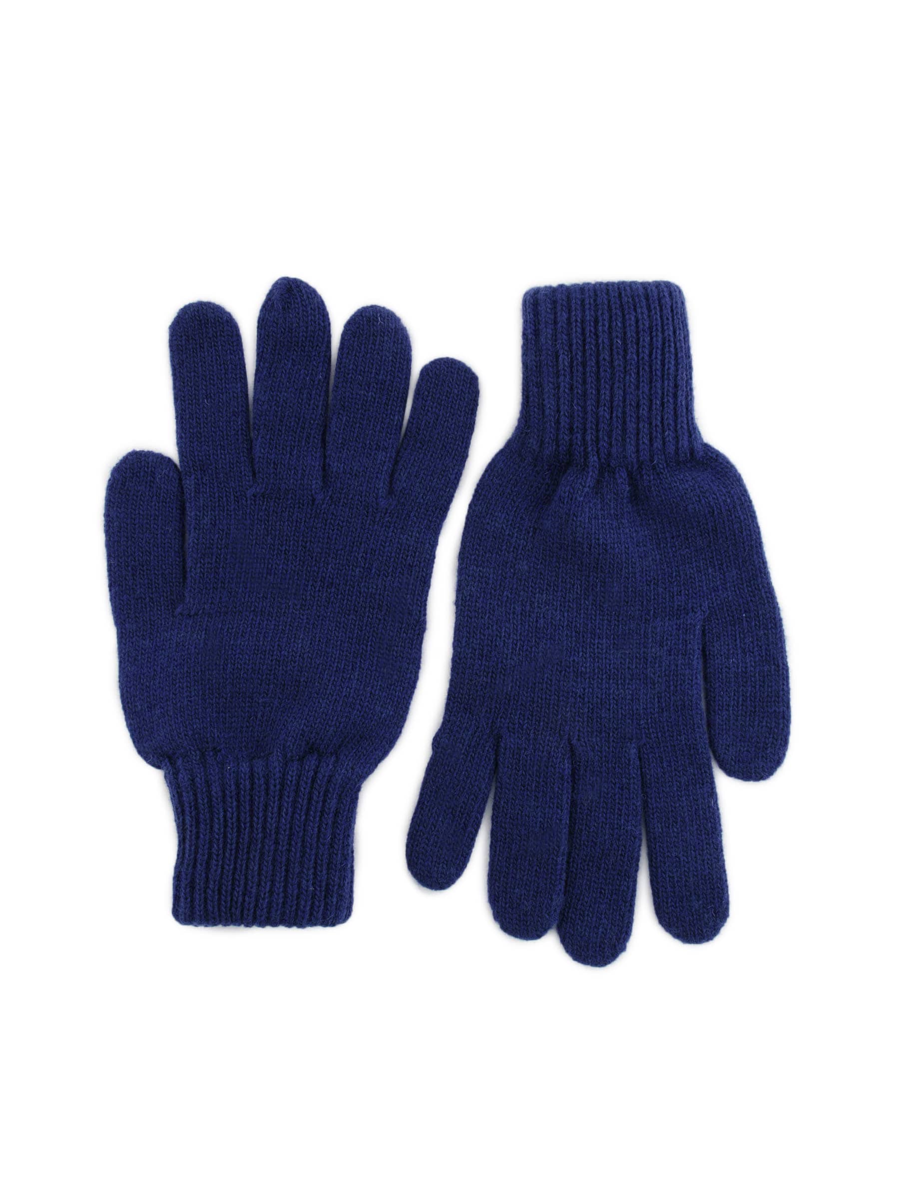 United Colors of Benetton Men Solid Blue Gloves