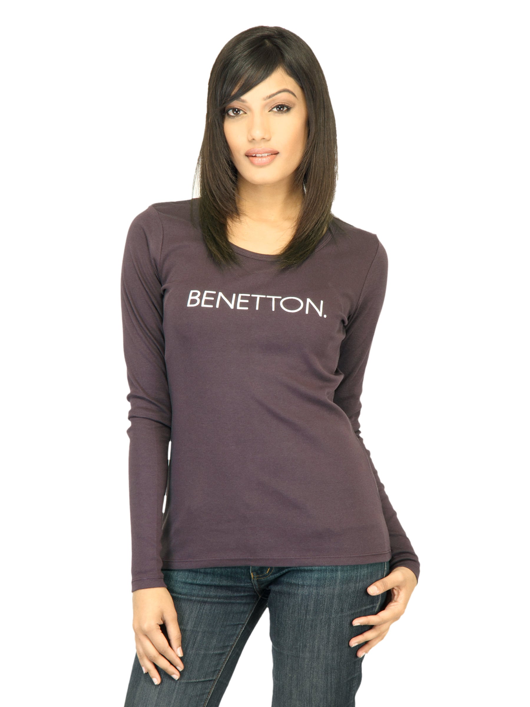 United Colors Of Benetton Women Purple T-shirt