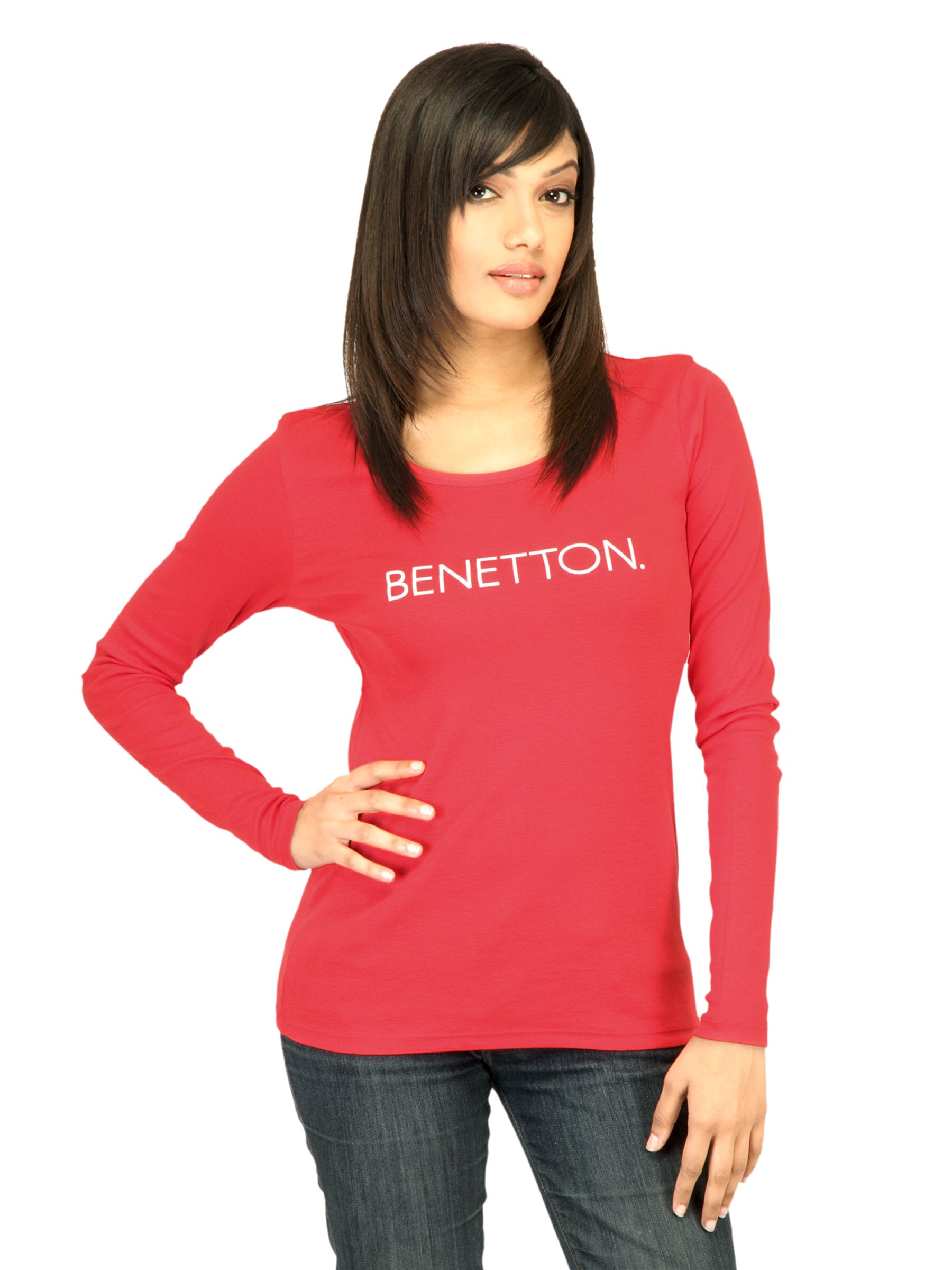 United Colors of Benetton Women Solid Red Top
