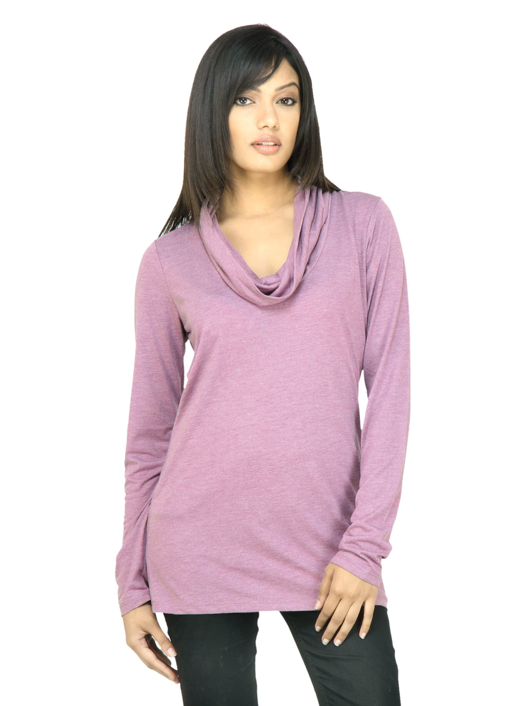 United Colors of Benetton Women Solid Lavender Top