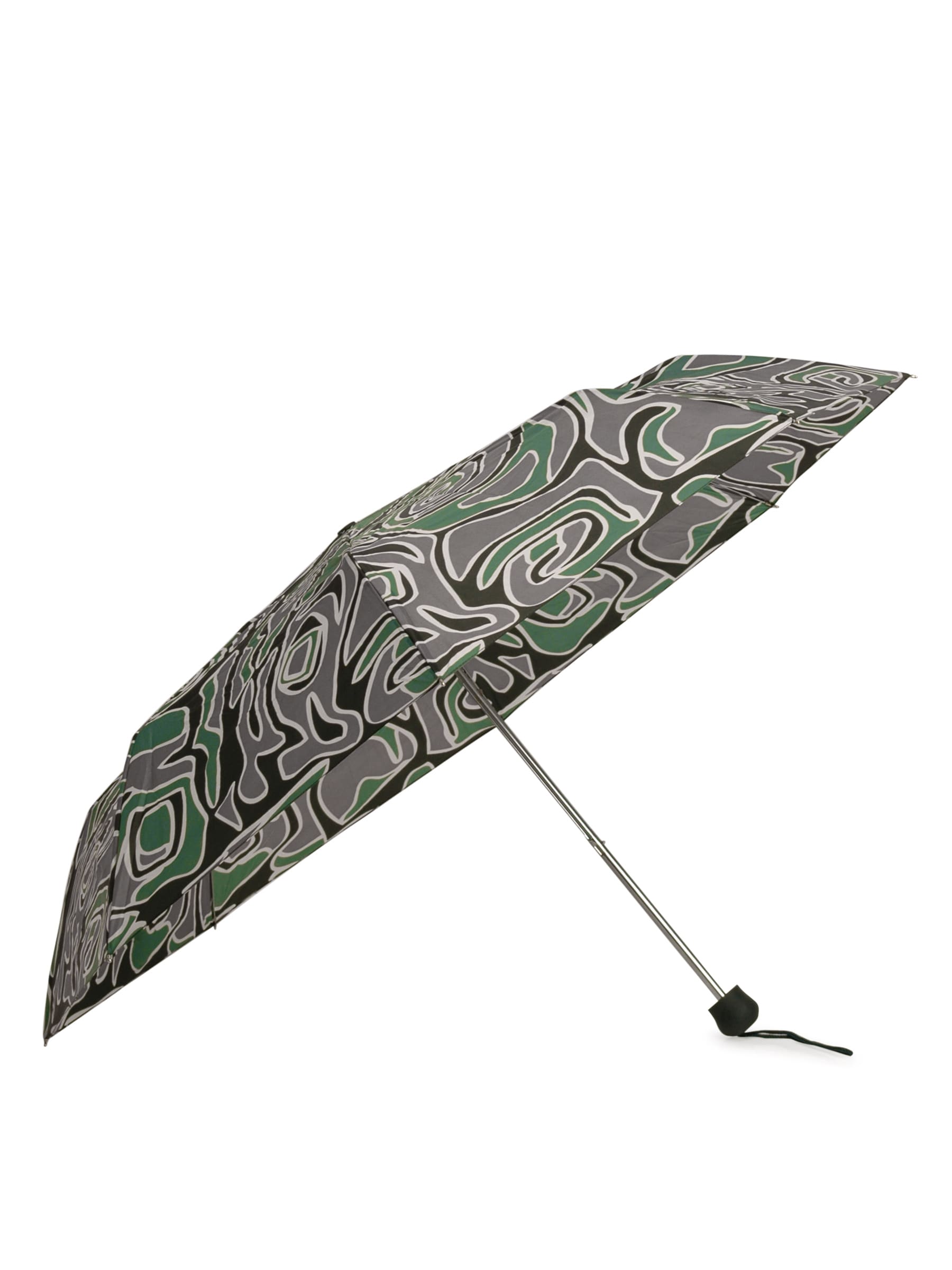 United Colors of Benetton Green Graphic Design Umbrella