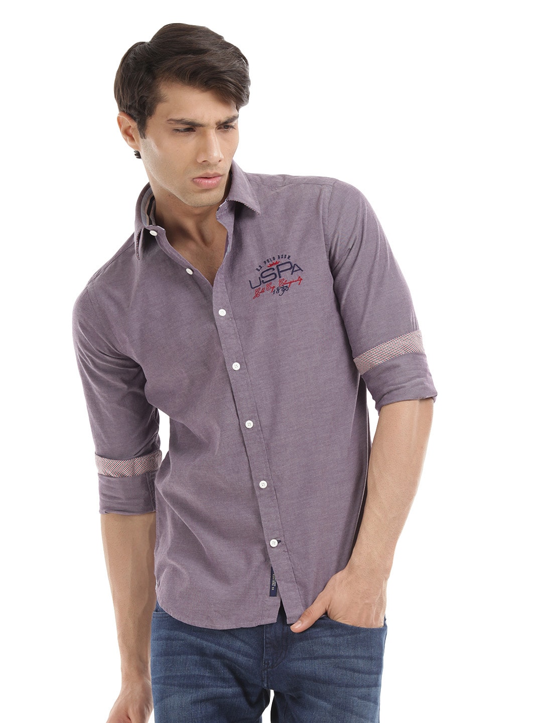 U.S. Polo Assn. Men Purple Shirt