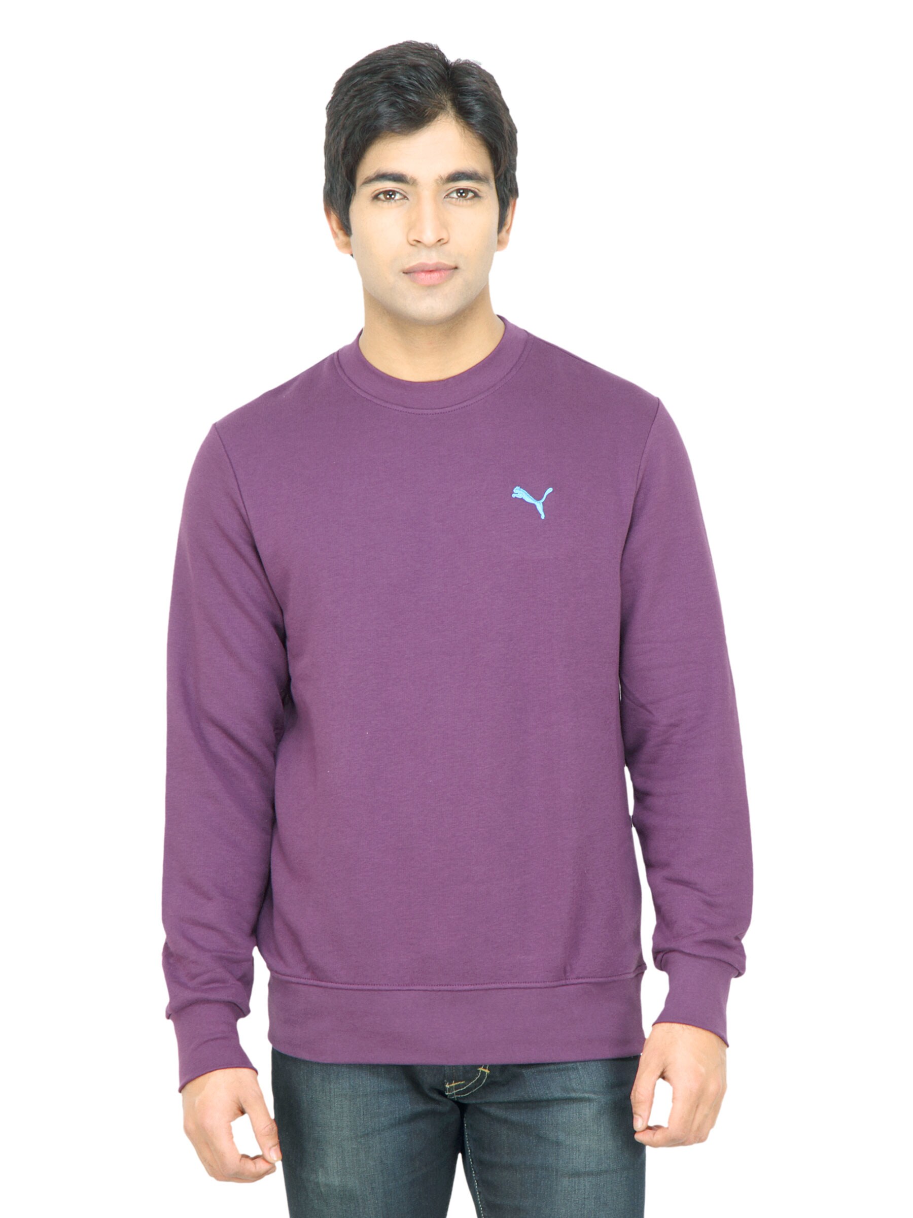 Puma Men Solid Purple Sweatshirt