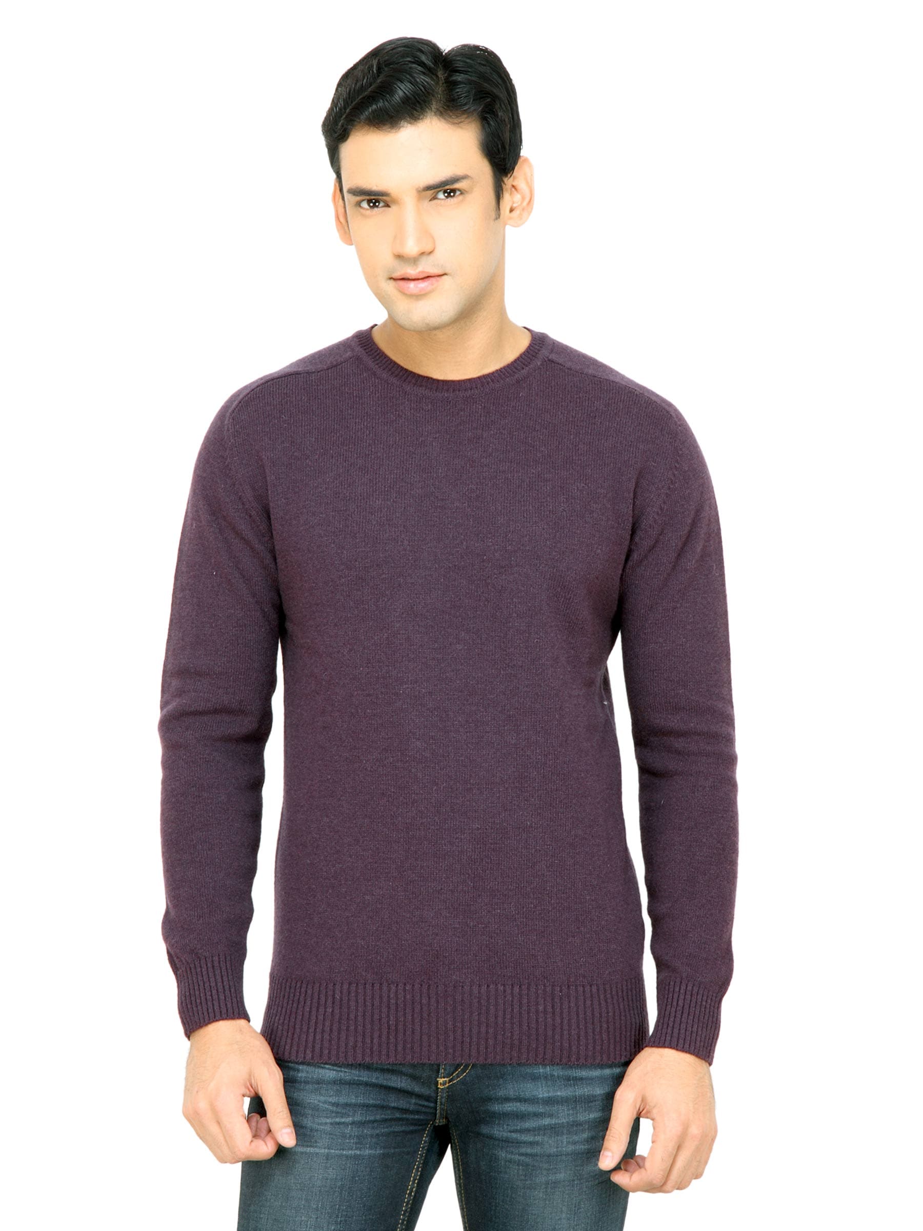 United Colors Of Benetton Men Purple Sweater