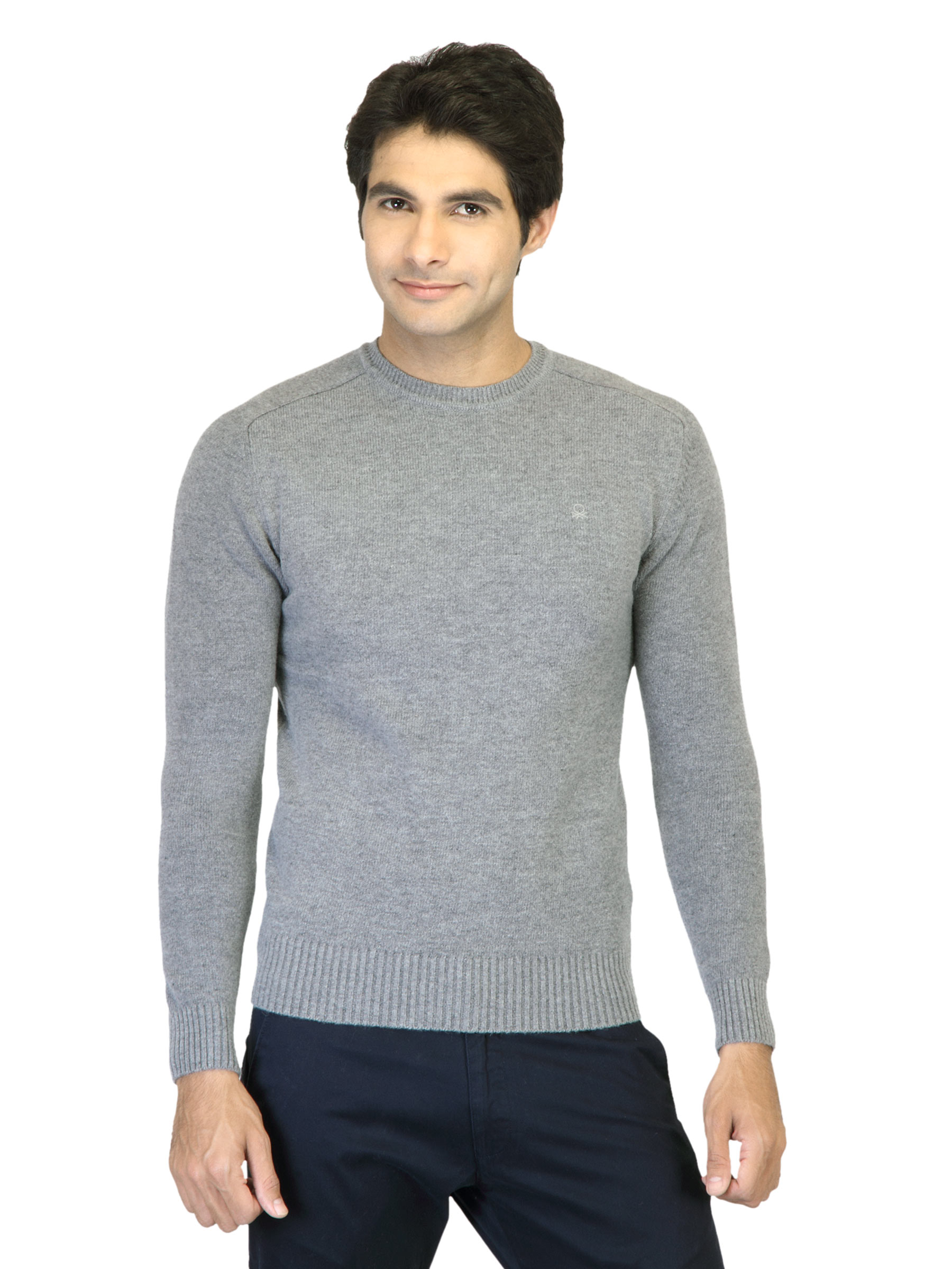 United Colors of Benetton Men Grey Sweater