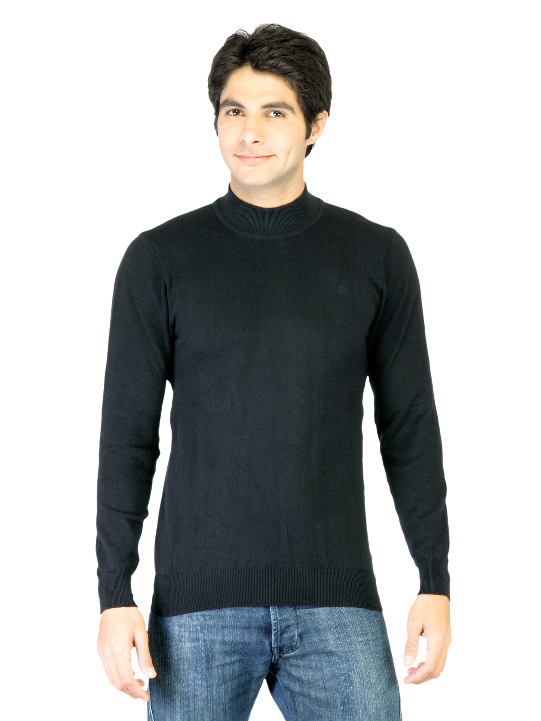 United Colors Of Benetton Men Black Sweater