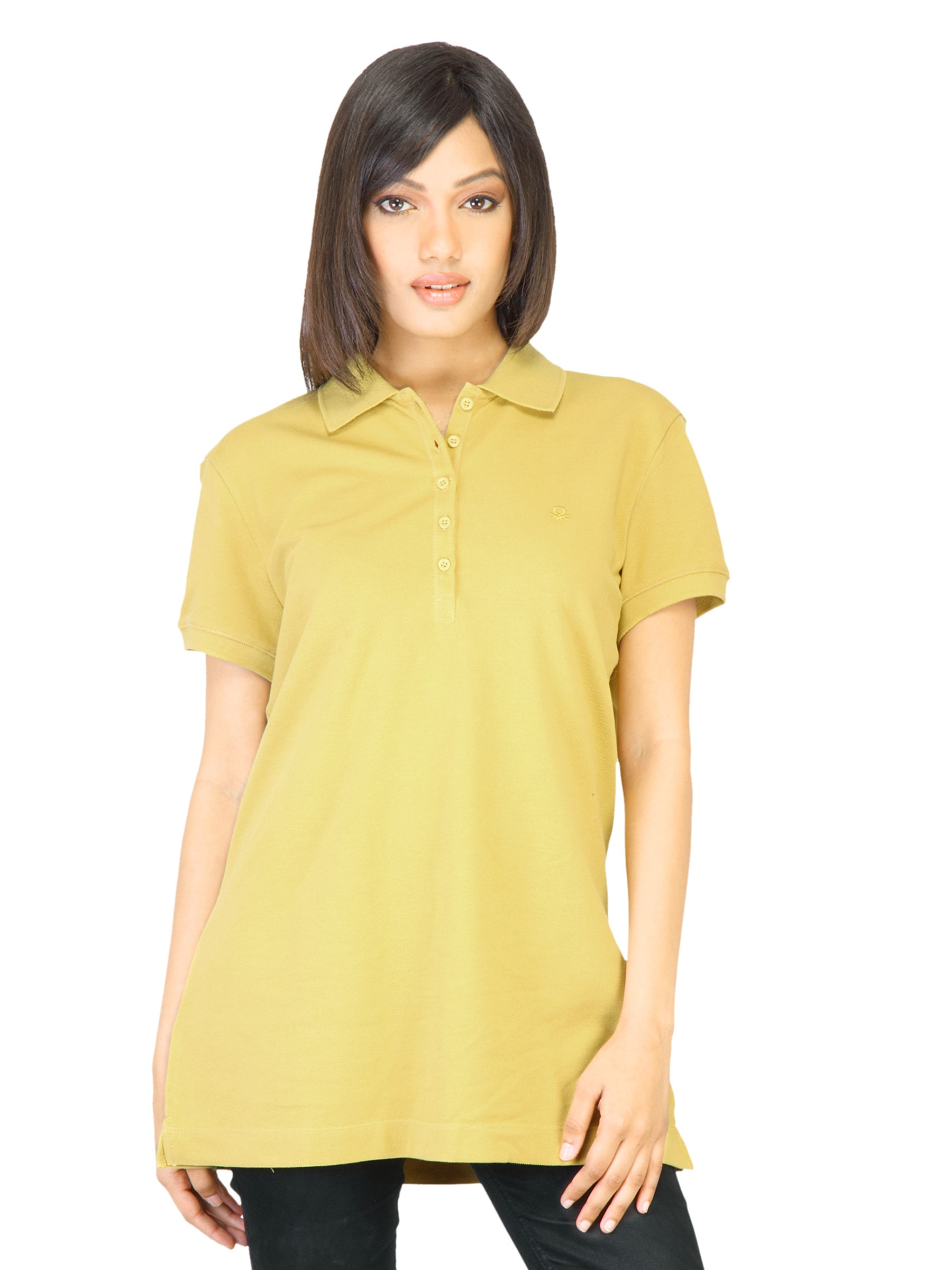 United Colors of Benetton Women Yellow T-shirt