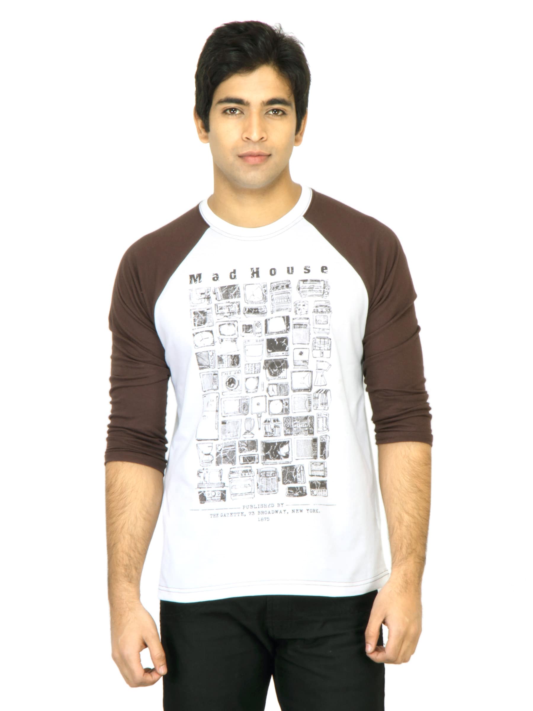 United Colors of Benetton Men Printed White Tshirt