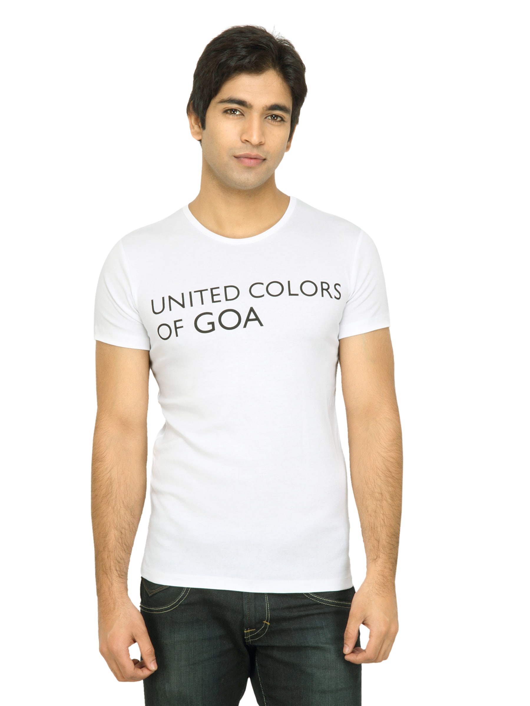 United Colors Of Benetton Men White T-shirt