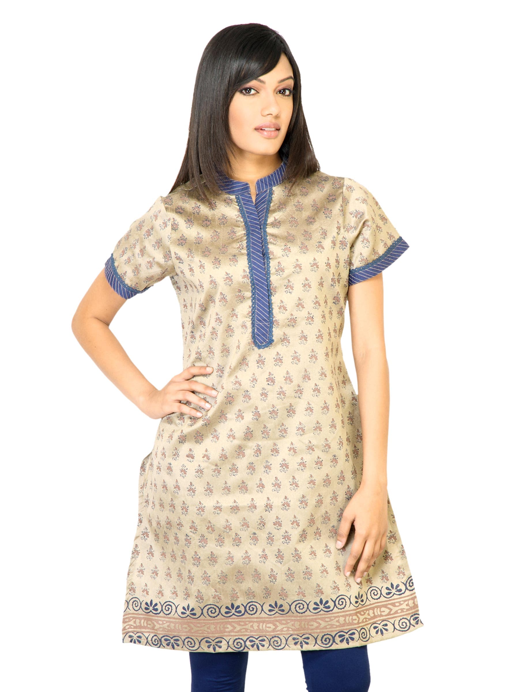 Diva Women Printed Grey Kurta