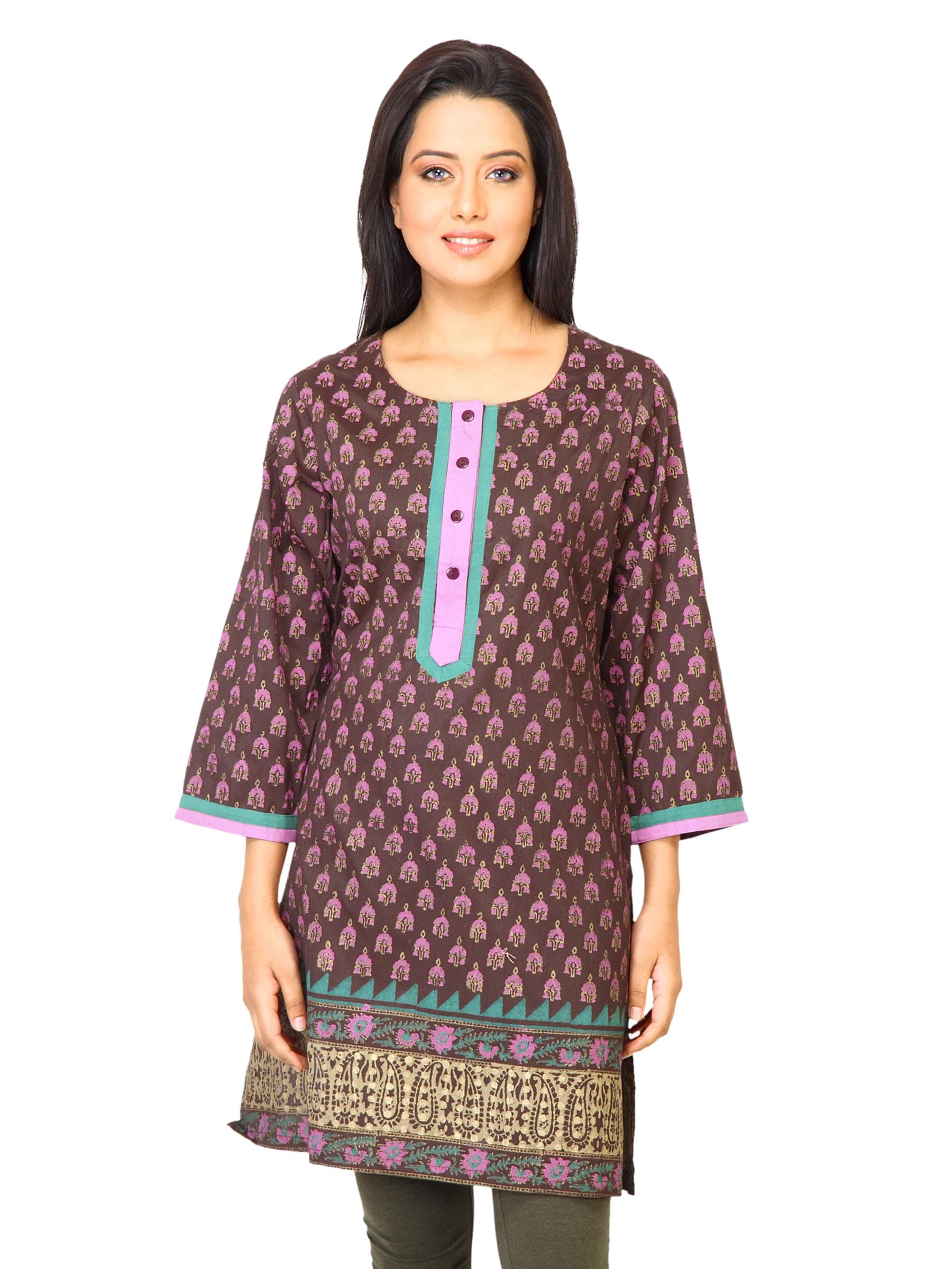 Diva Women Printed Brown Kurta