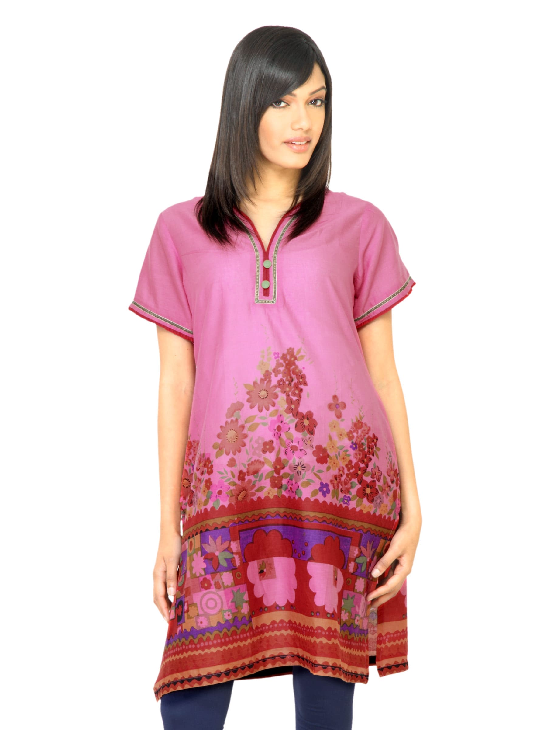 Diva Women Printed Pink Kurta