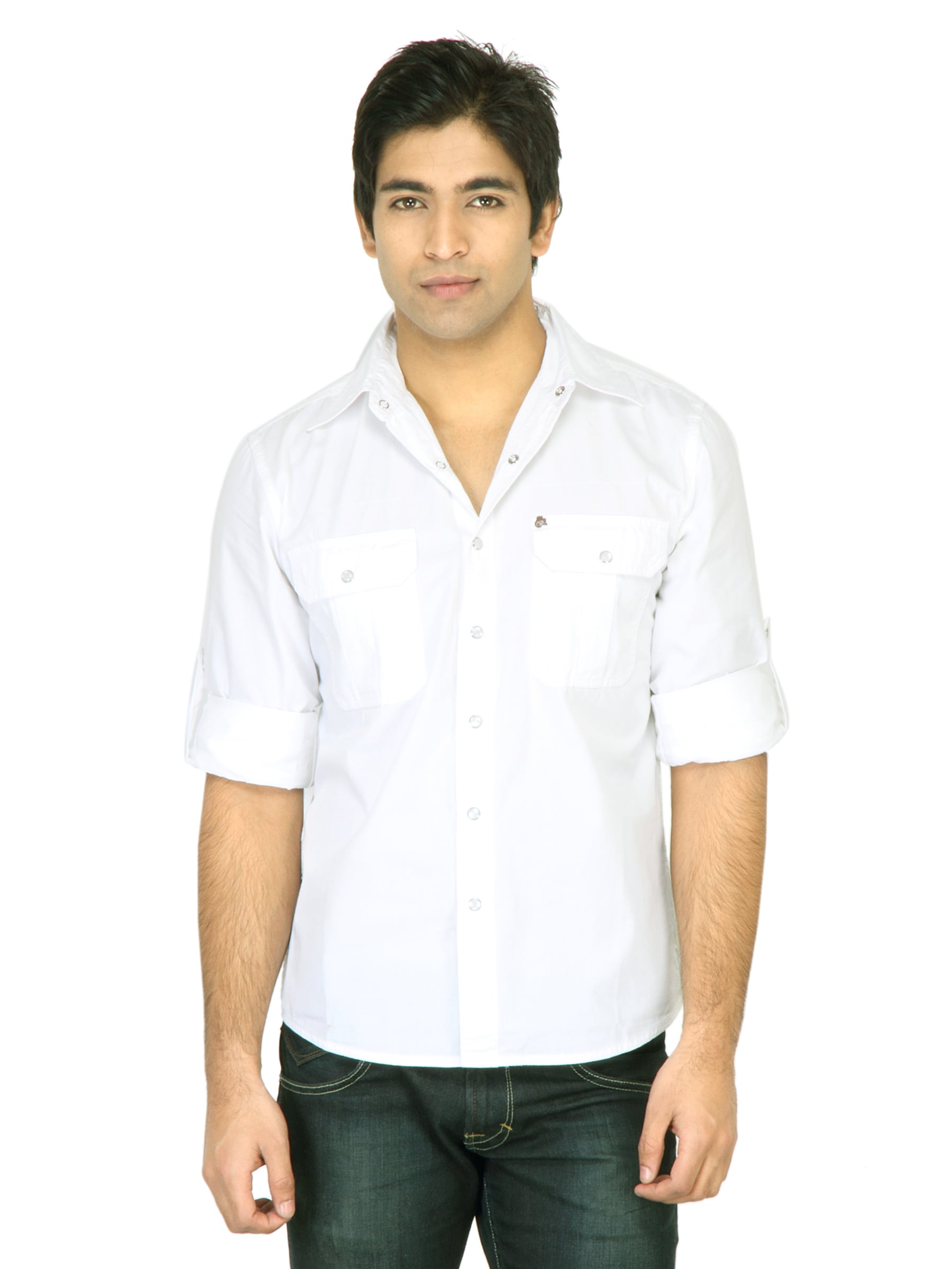 Wrangler Men Biker White Shirt