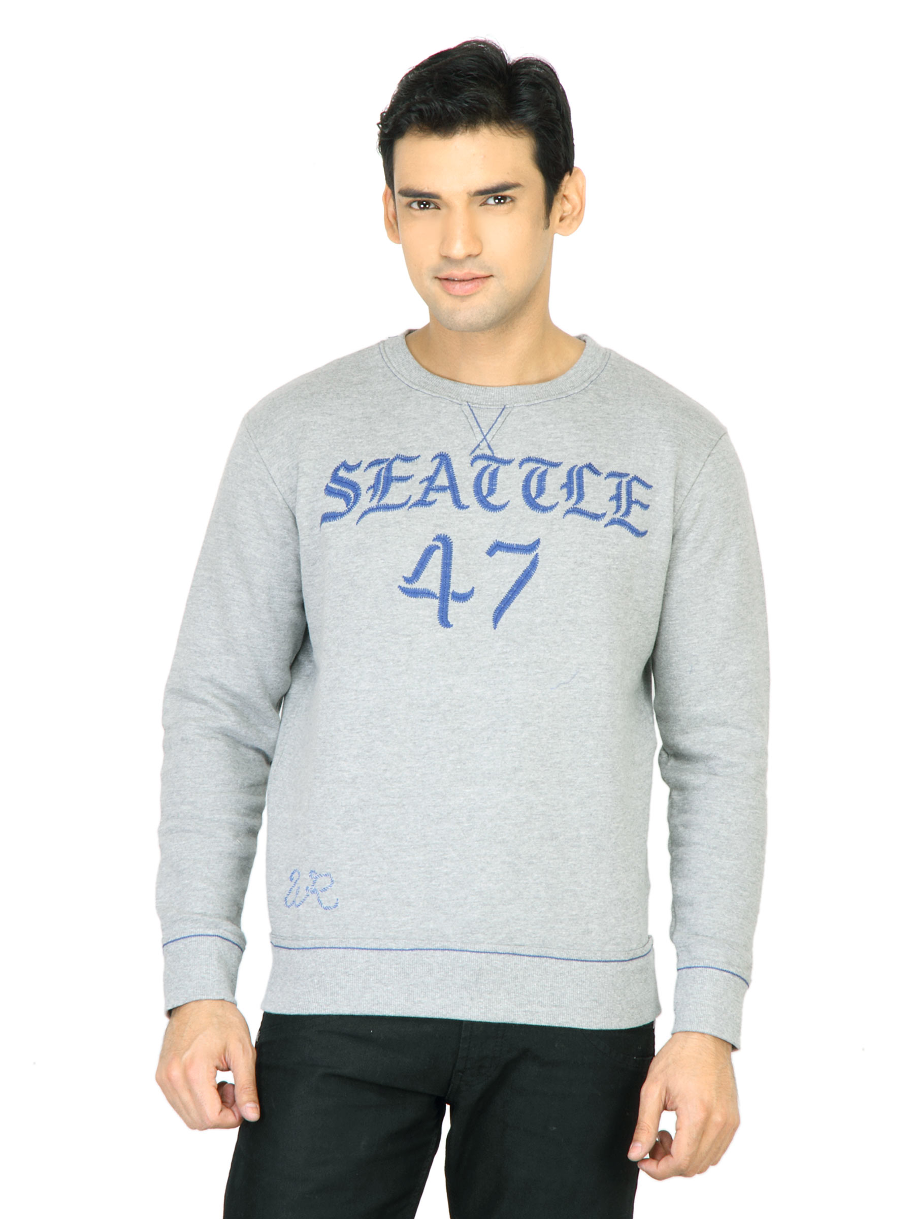 Wrangler Men Seattle Embro Grey Sweatshirt