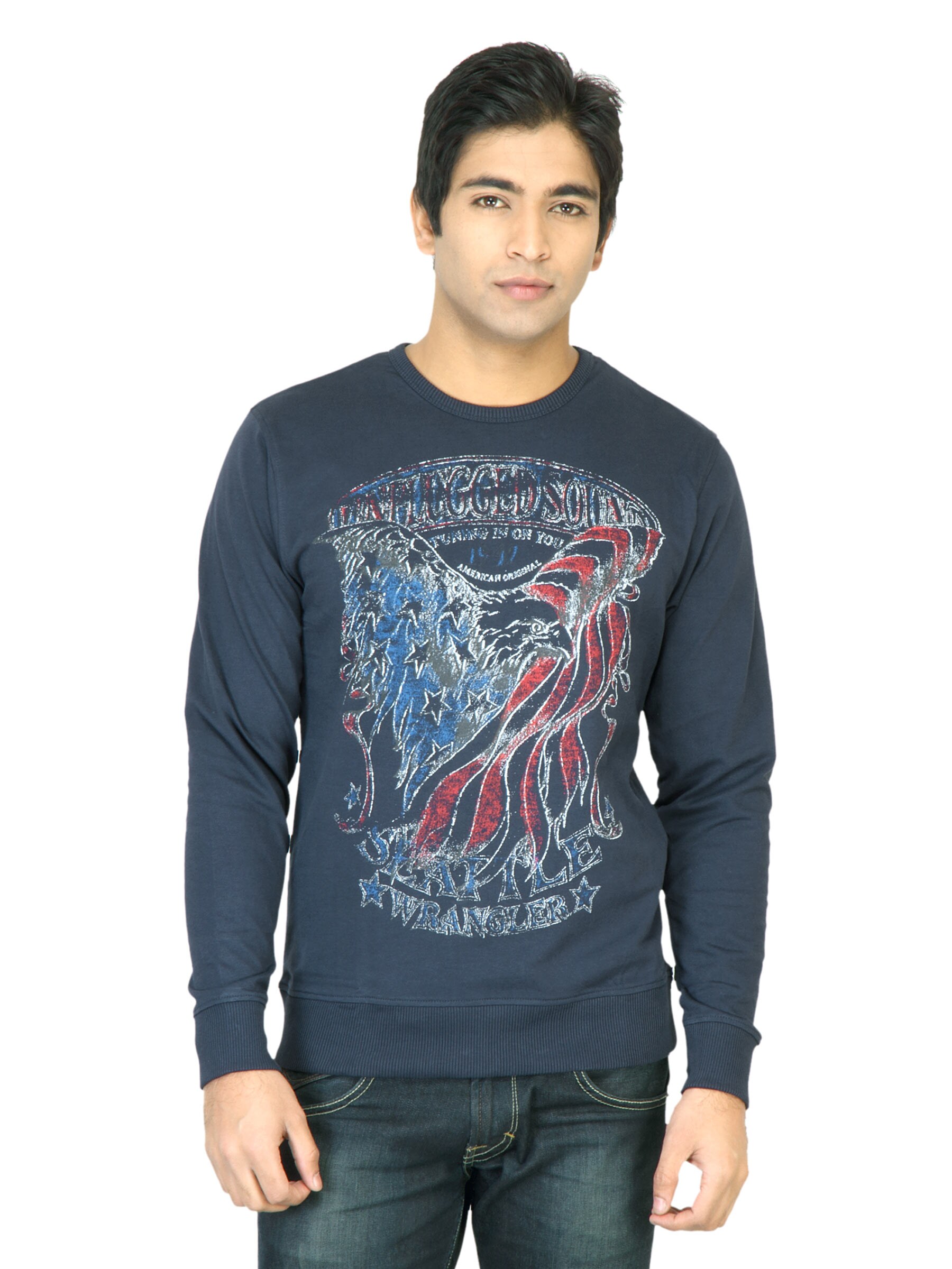 Wrangler Men Falcon Navy Sweatshirt