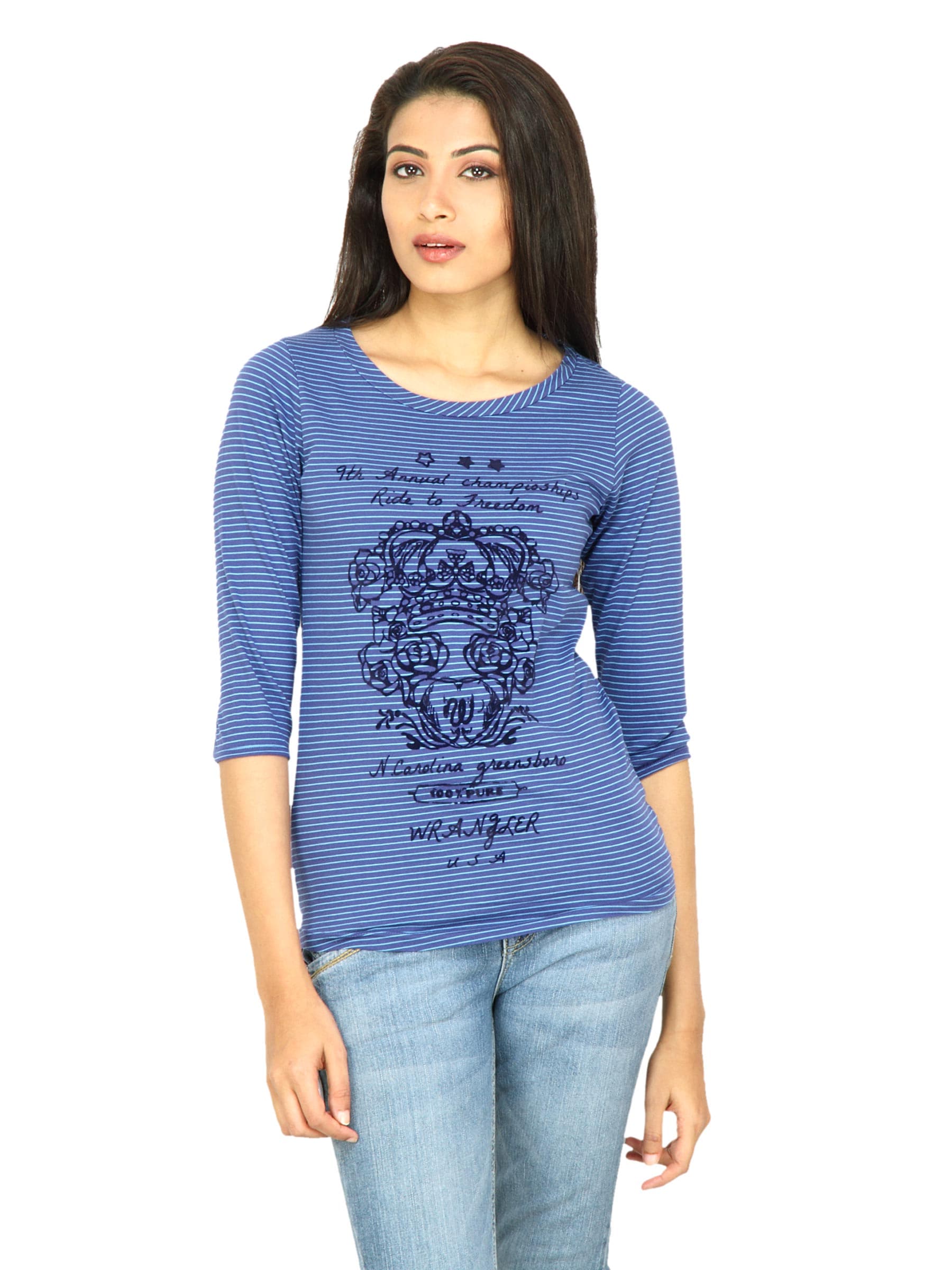 Wrangler Women Freedom Blue T-Shirt