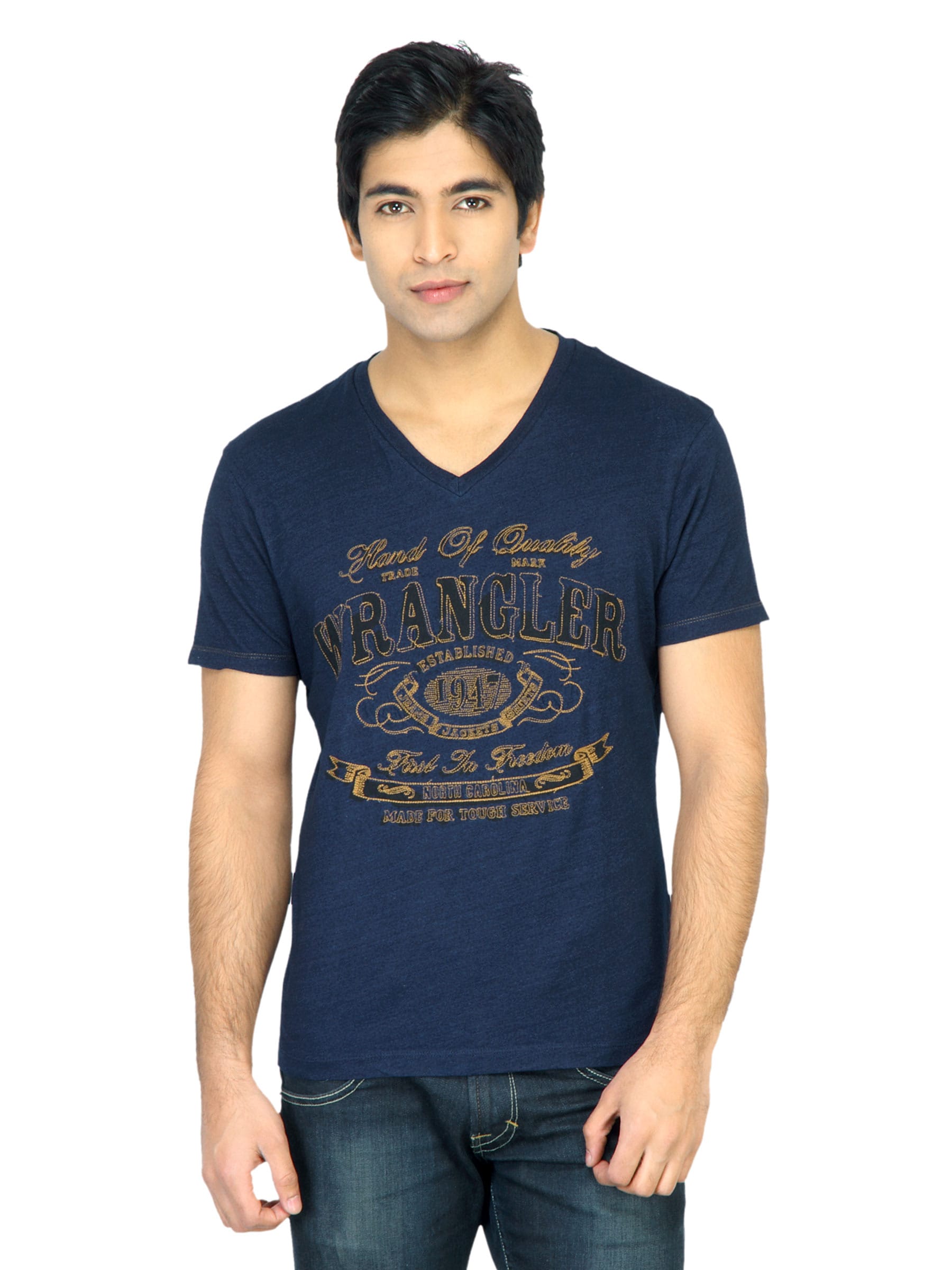 Wrangler Men Indigo Navy Tshirt