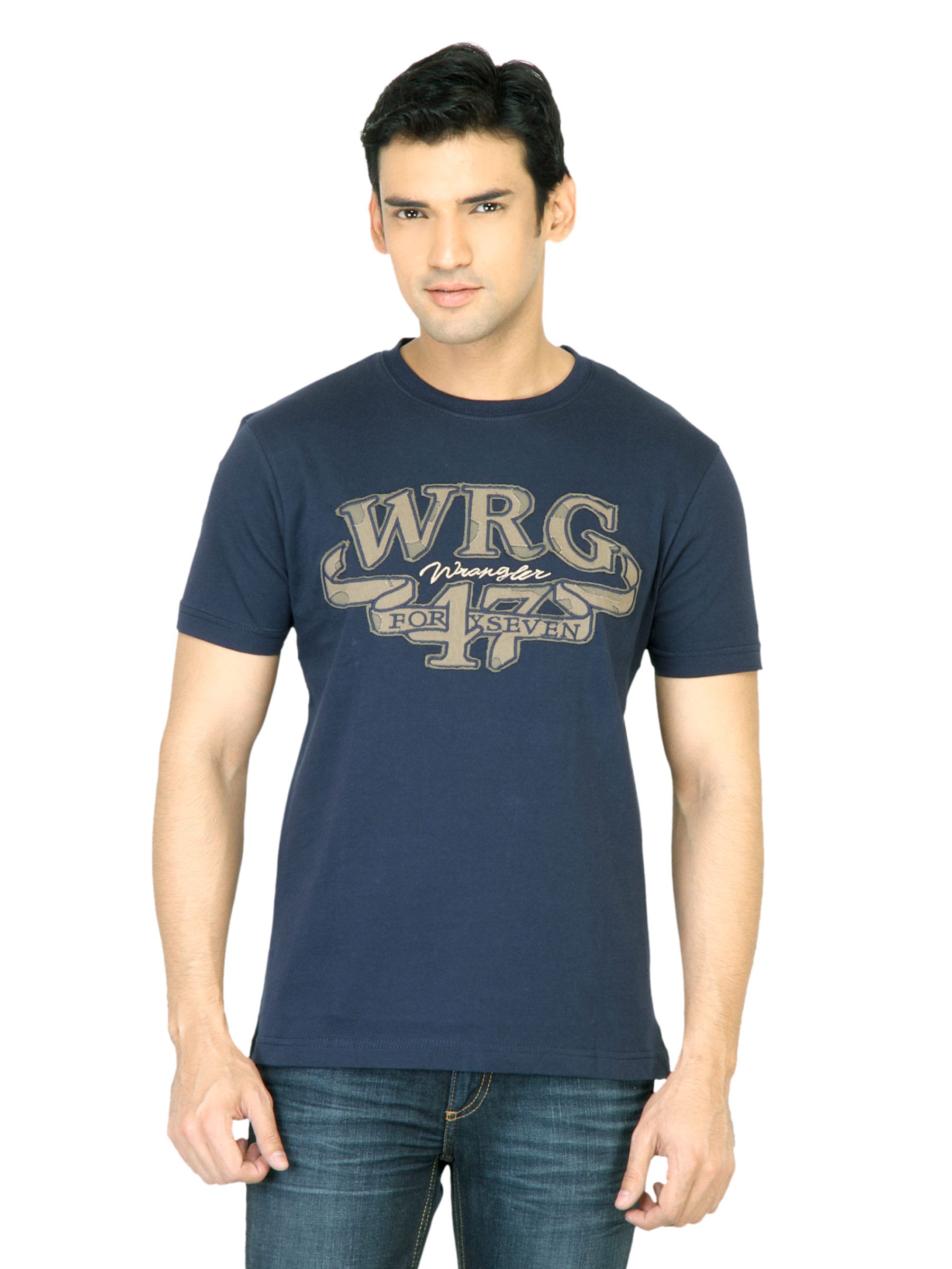 Wrangler Men Tee Navy Blue T-shirt