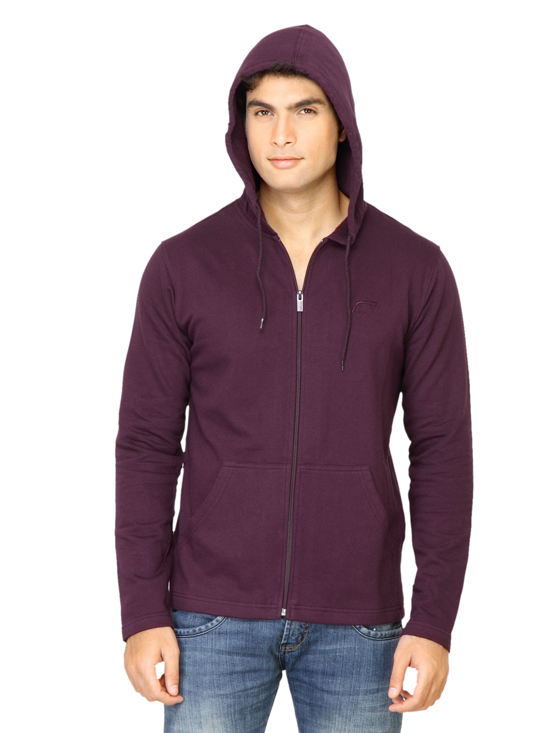 Proline Men Solid Purple Sweatshirt