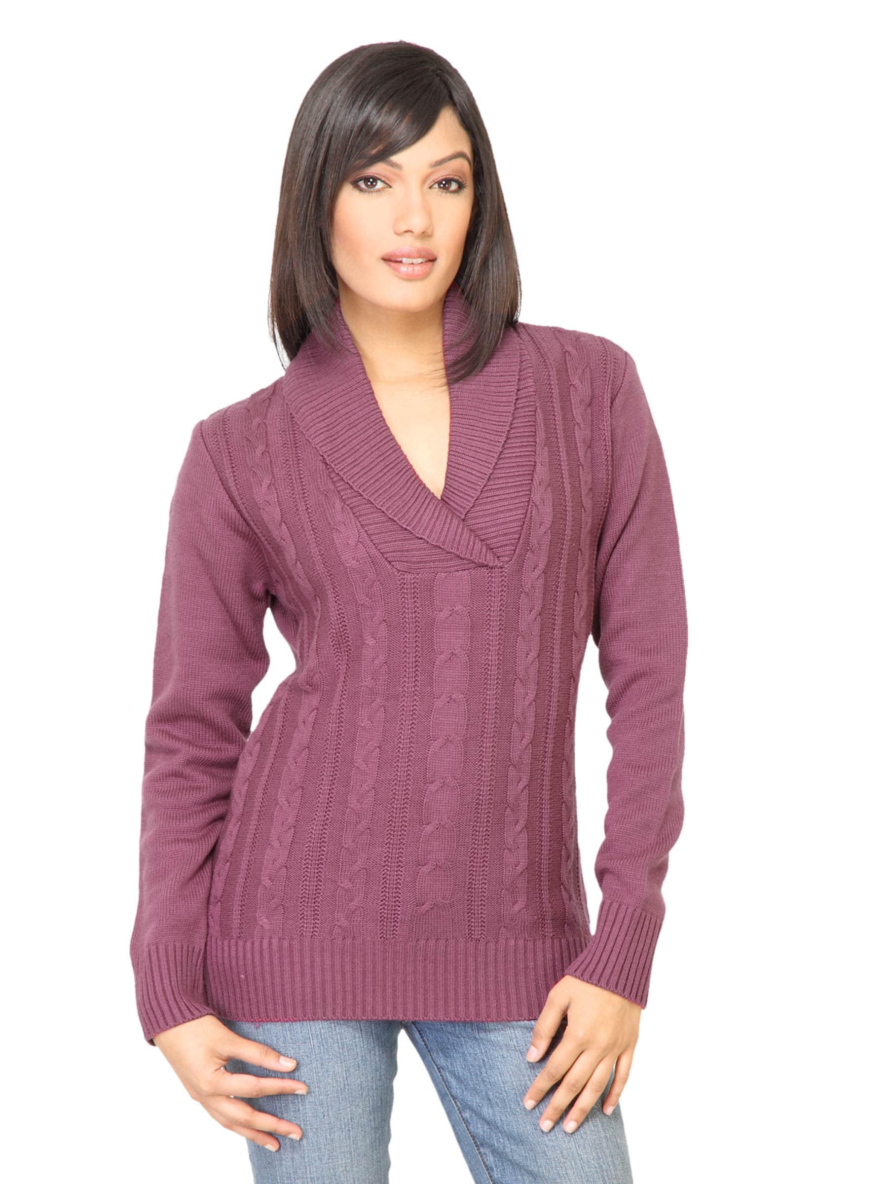 Scullers For Her Women Solid Pink Sweater
