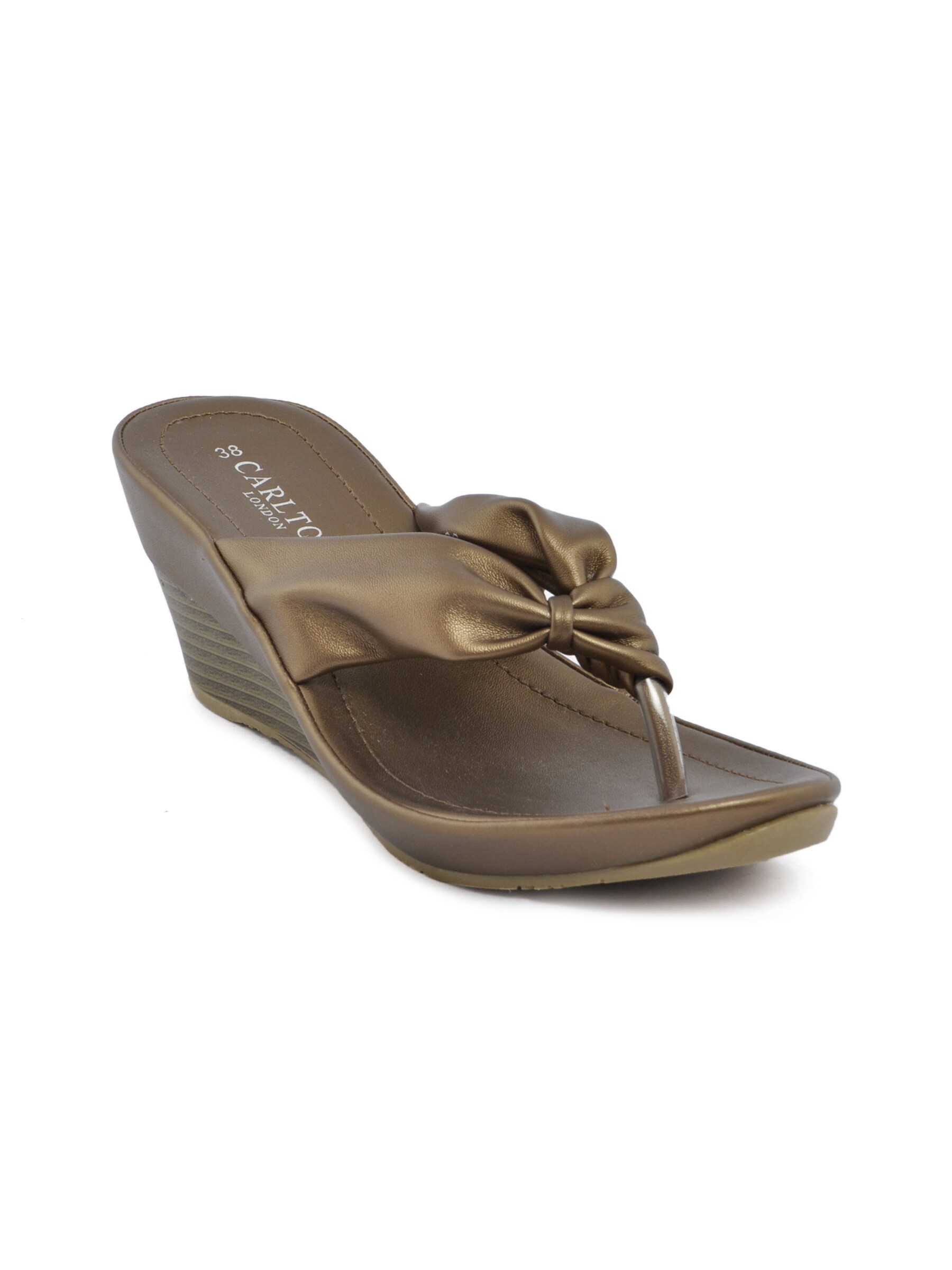 Carlton London  Women Casual Brown Wedges