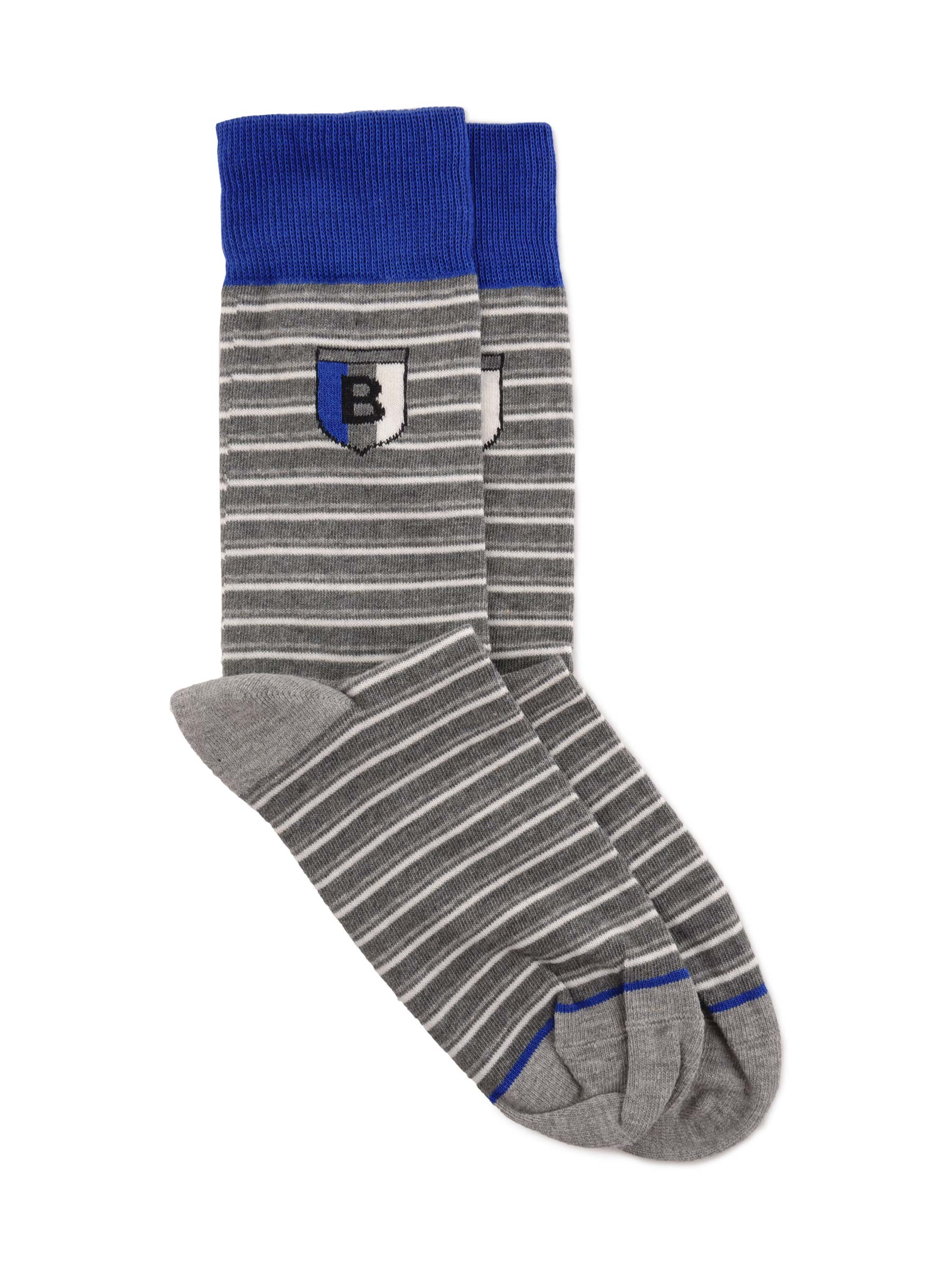 United Colors of Benetton Men Stripes Grey Socks
