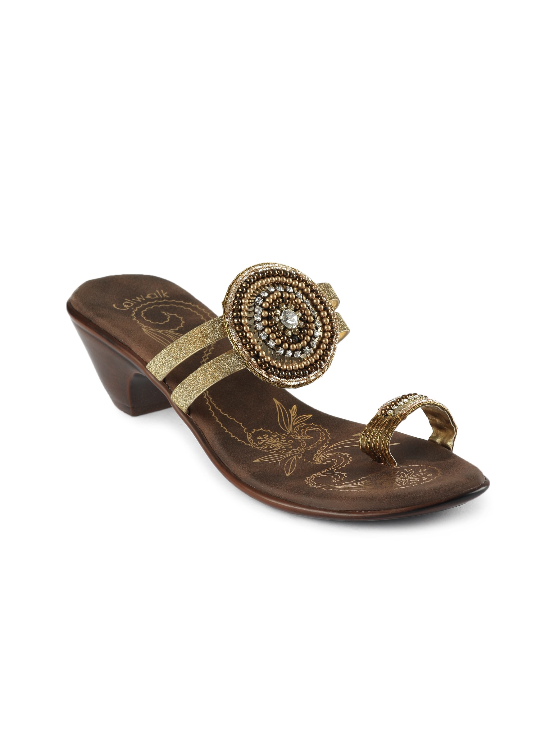 Catwalk Women Casual Gold Sandals