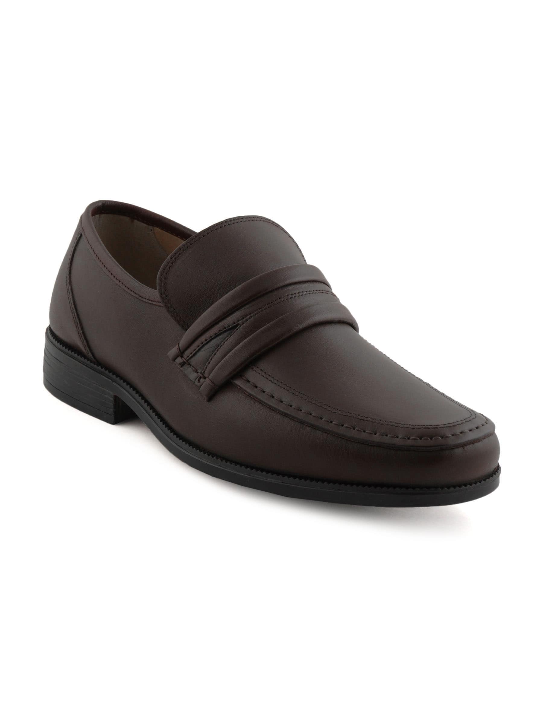 Clarks Men Brown Leather Penny Loafers