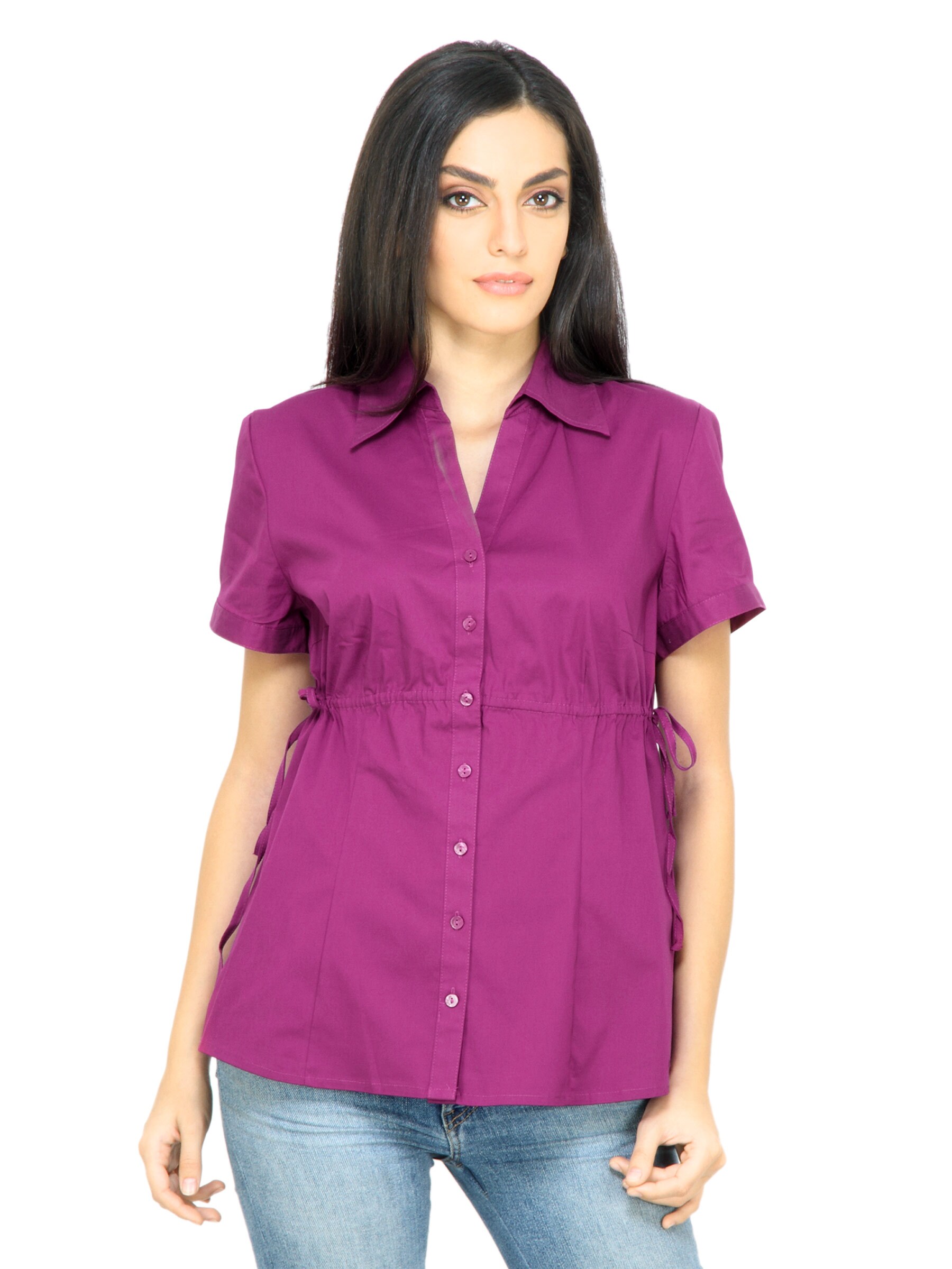 s.Oliver Women Solid Magenta Top