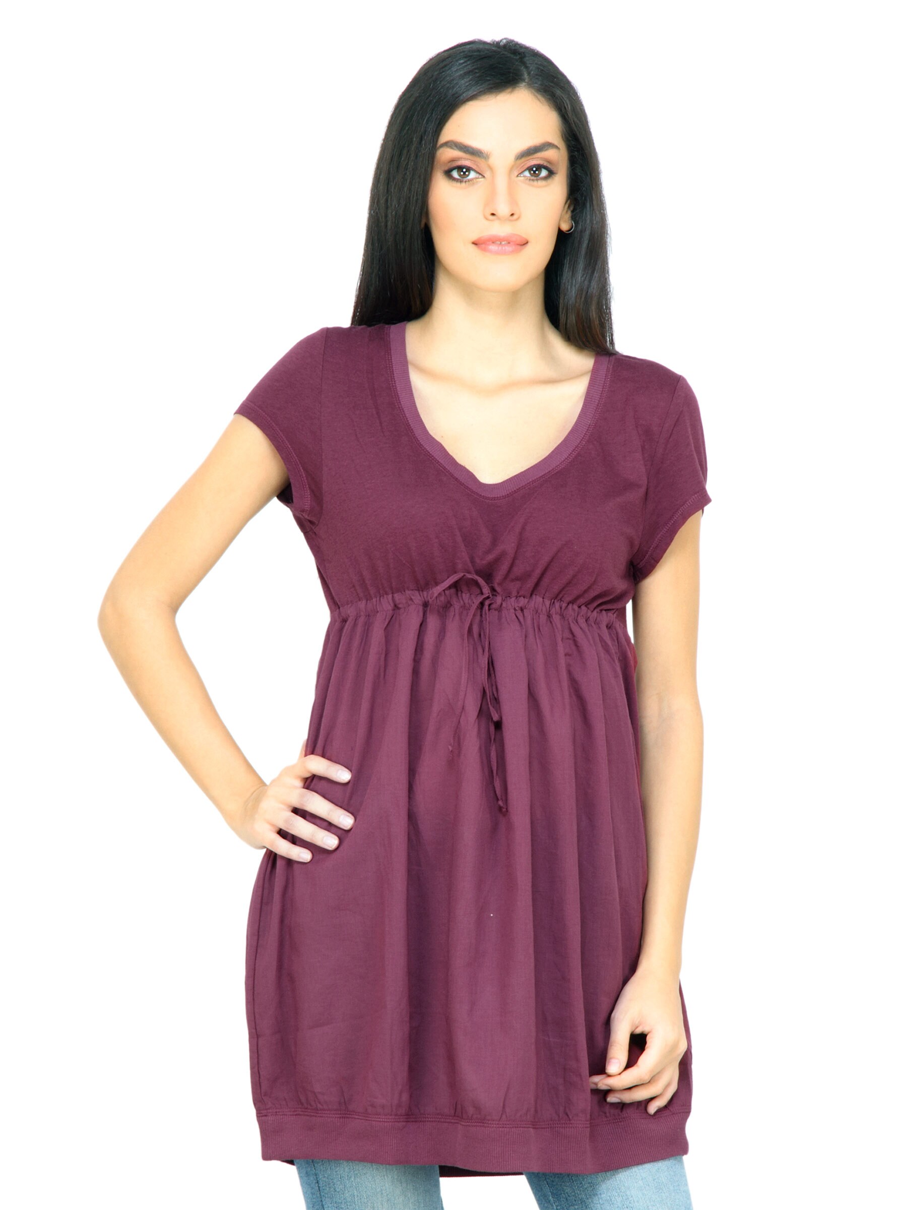 s.Oliver Women Solid Maroon Top