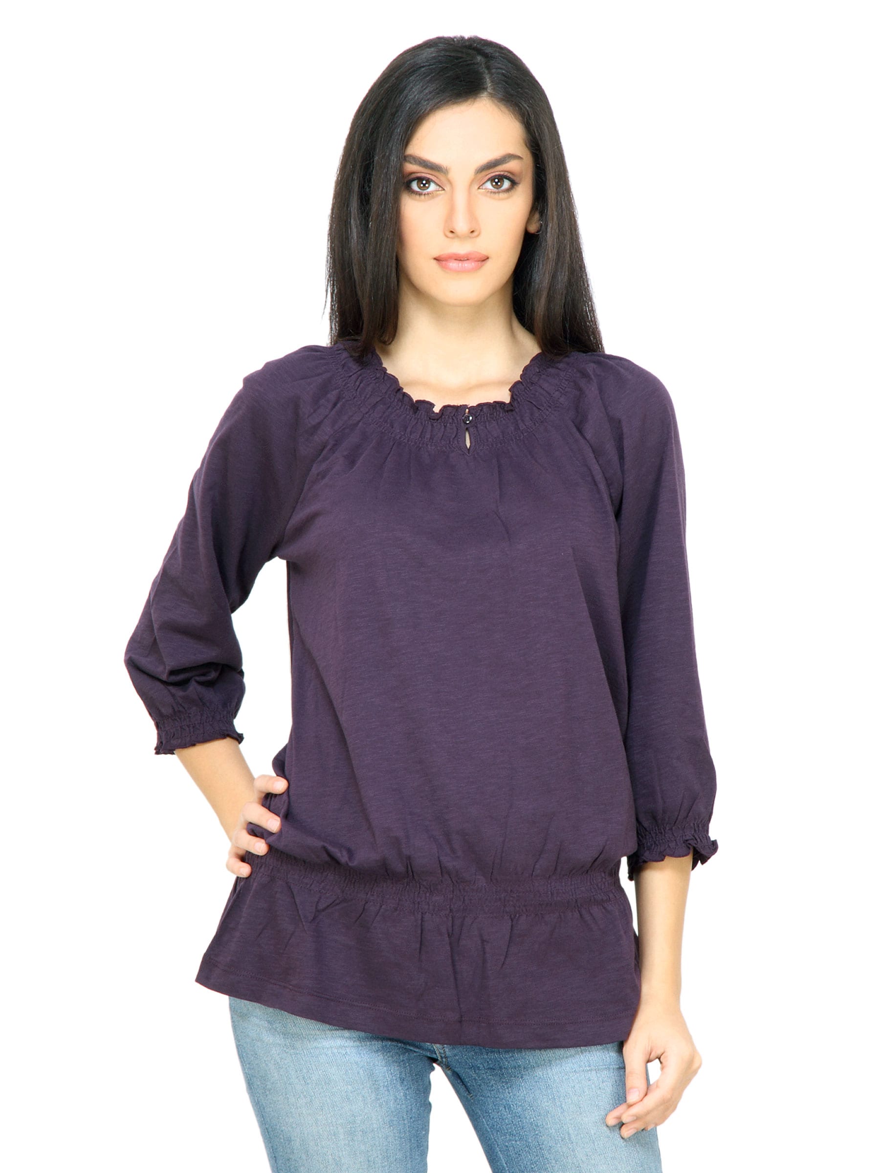 s.Oliver Women Solid Purple Top