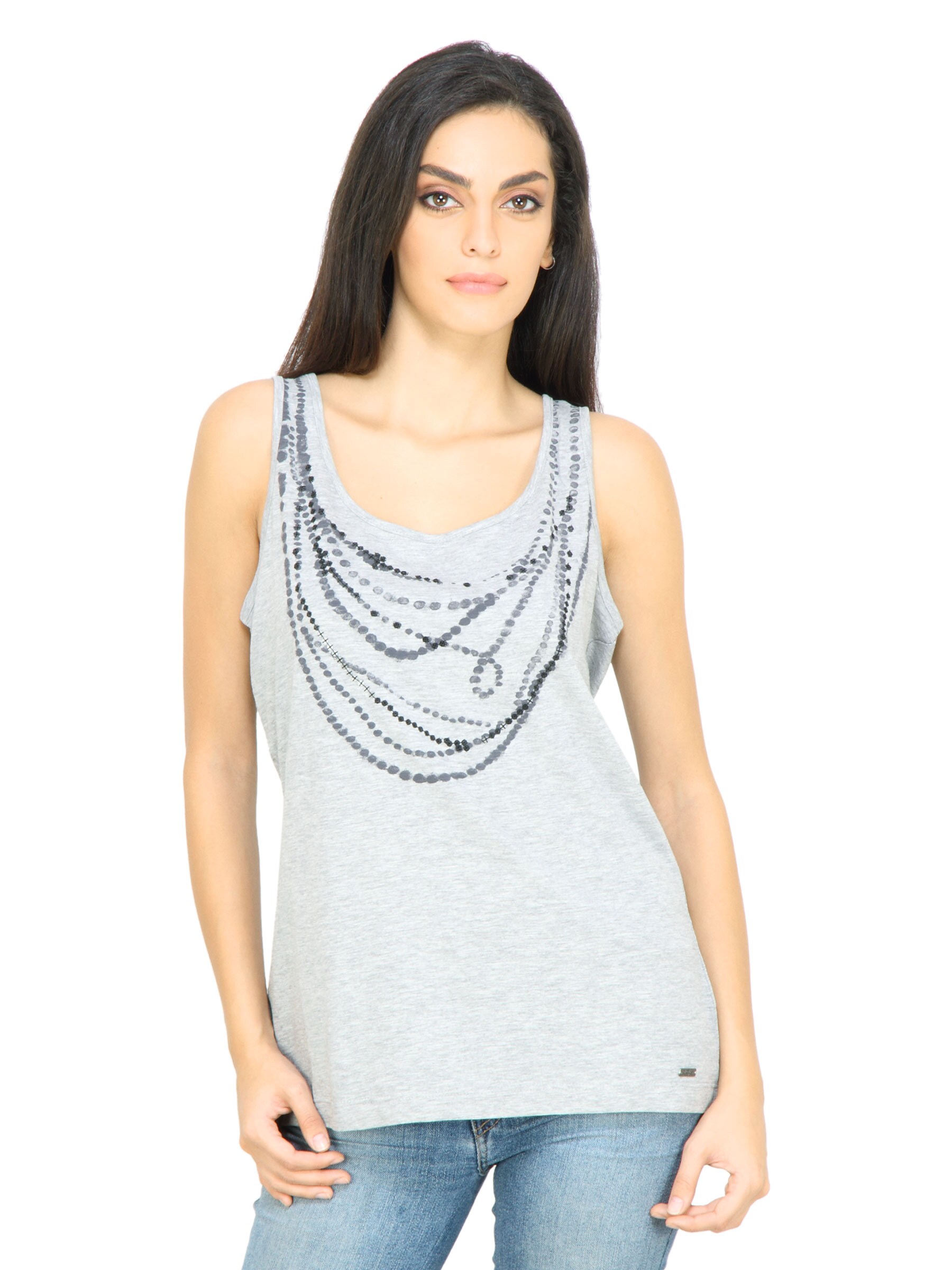 s.Oliver Women Printed Grey Top