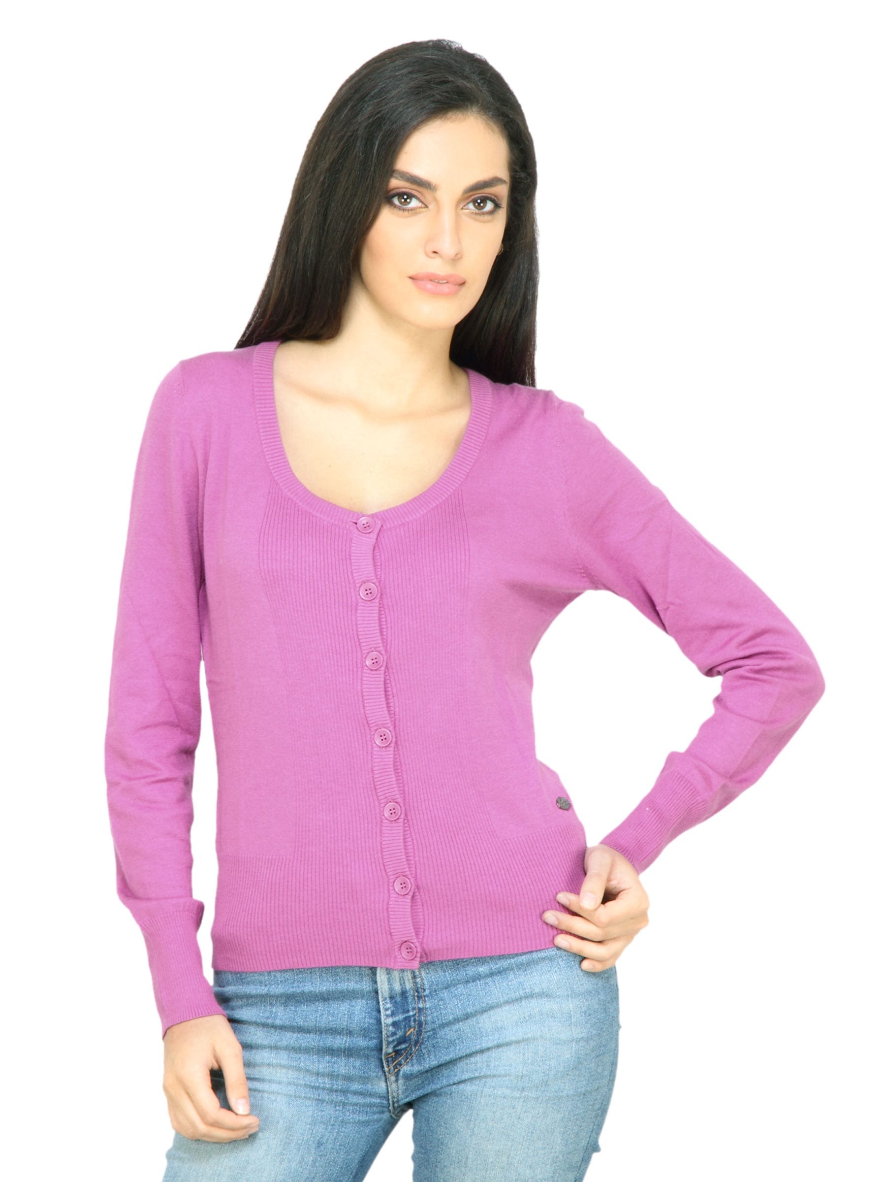 s.Oliver Women Solid Pink Sweater