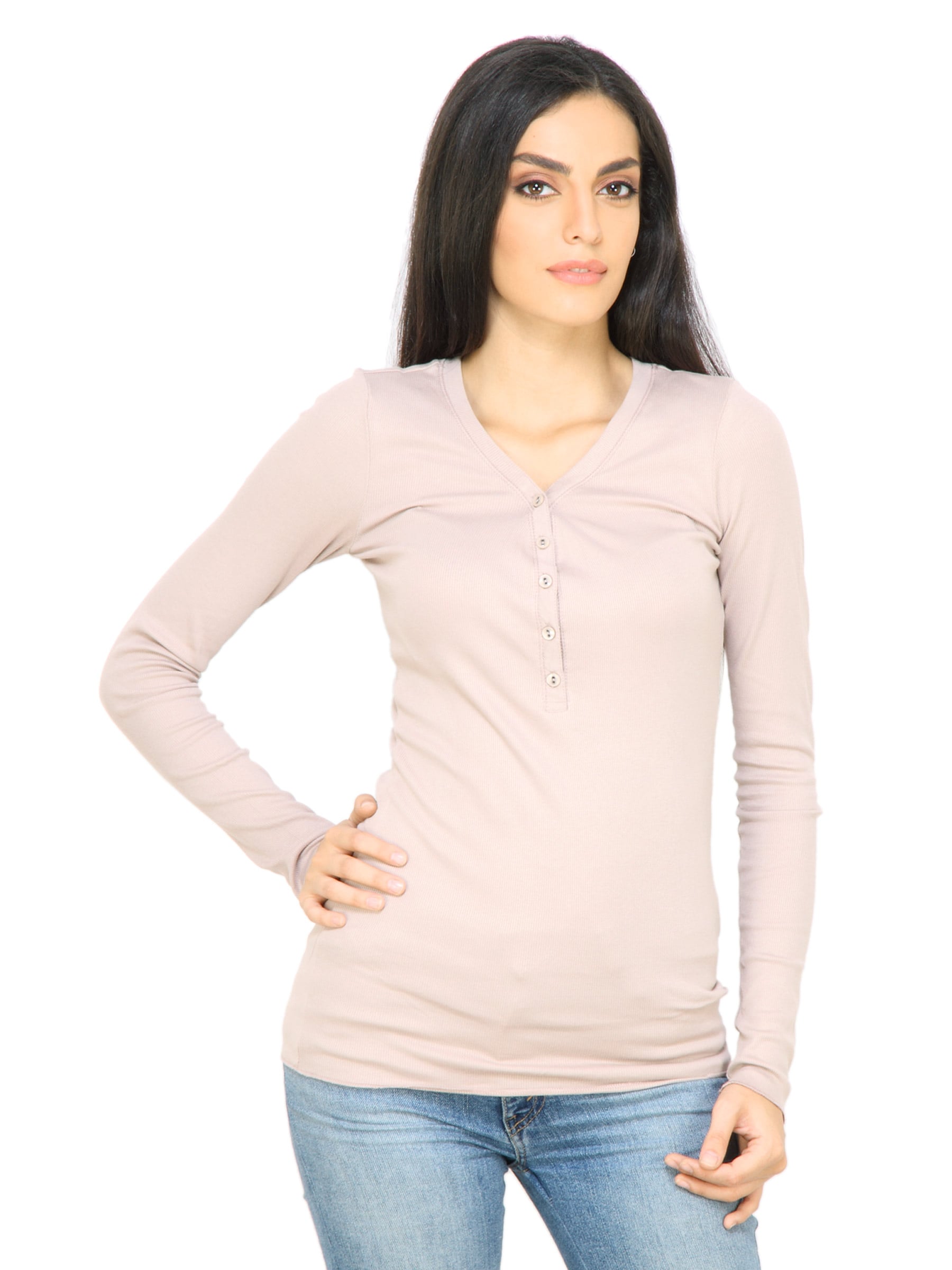 s.Oliver Women Stripes Beige Top