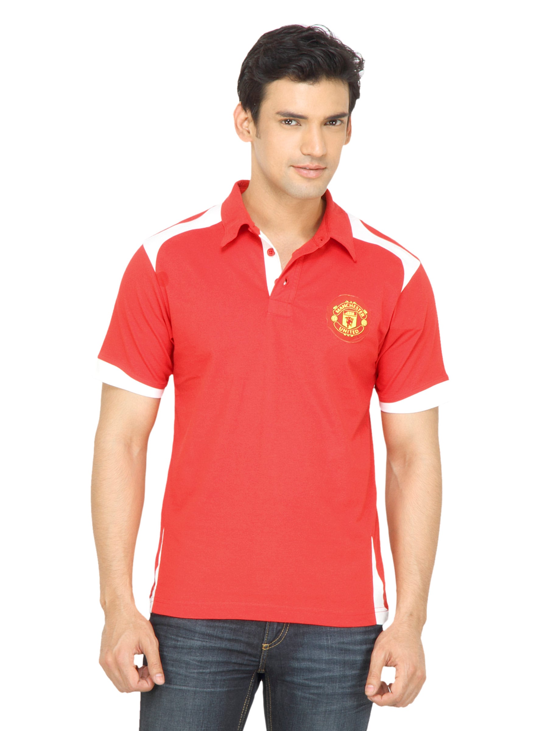 Manchester United Men Printed Red  T-Shirt