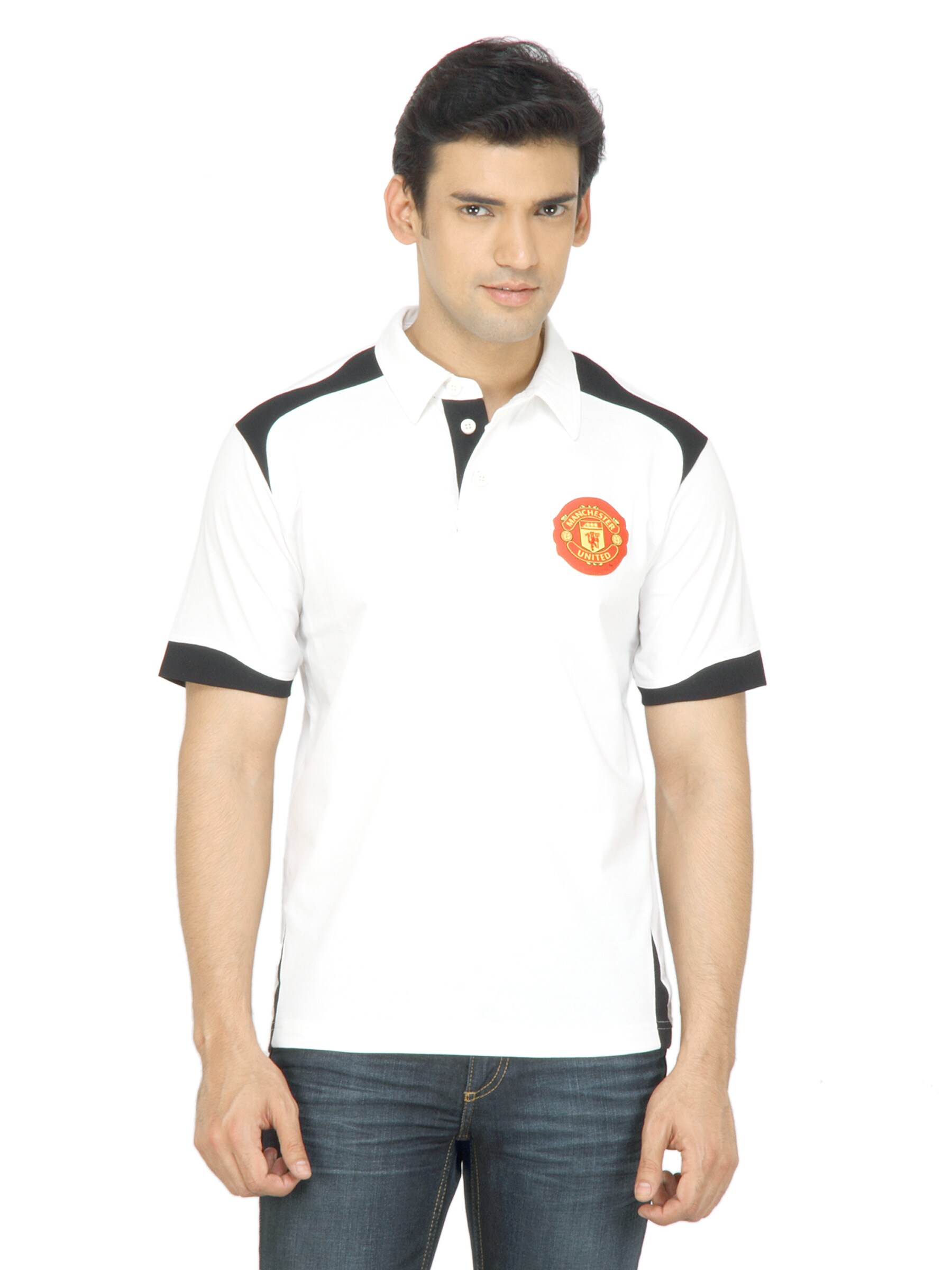 Manchester United Men White T-Shirt