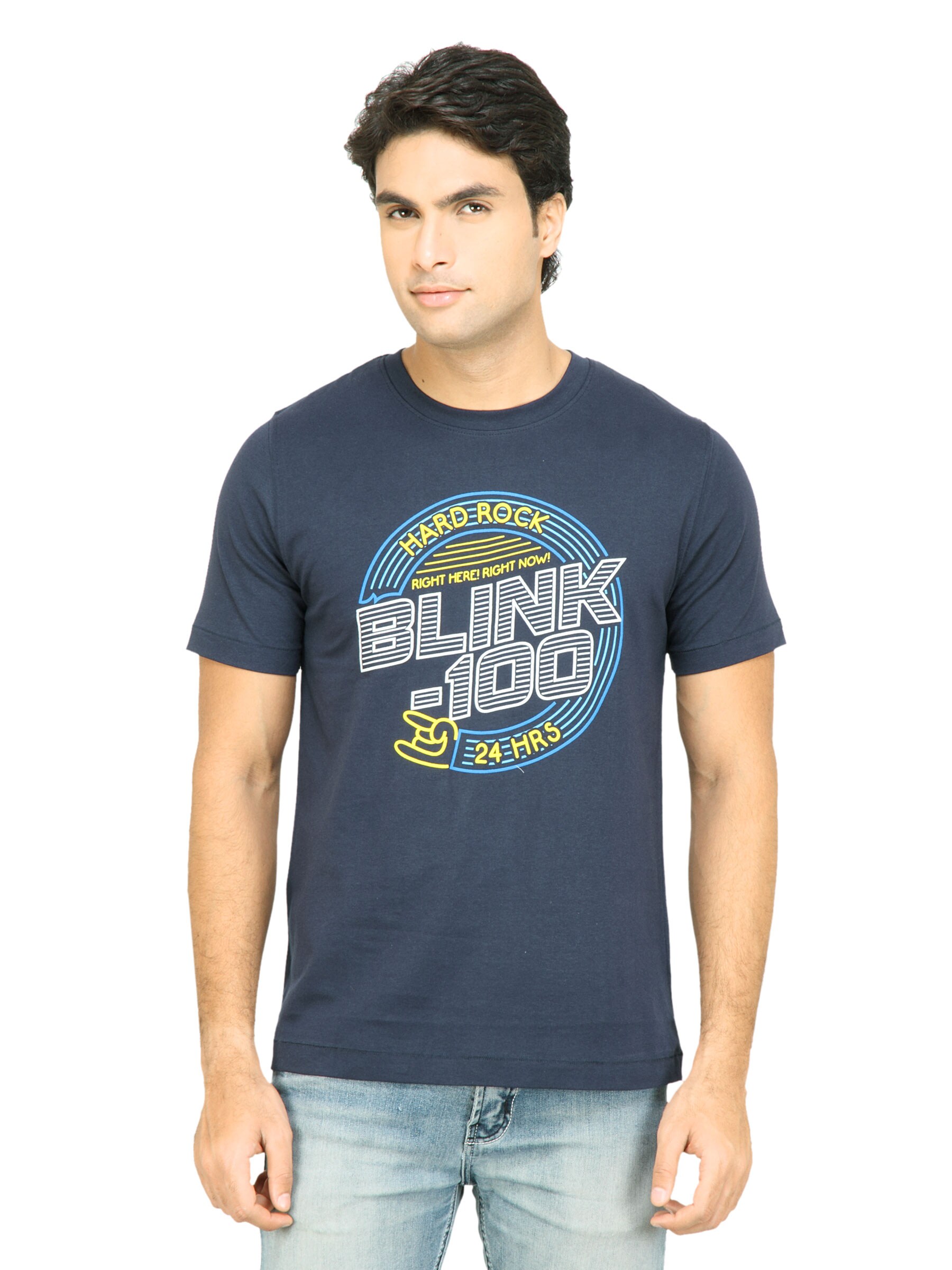 Locomotive Men Printed Navy Blue T-shirt