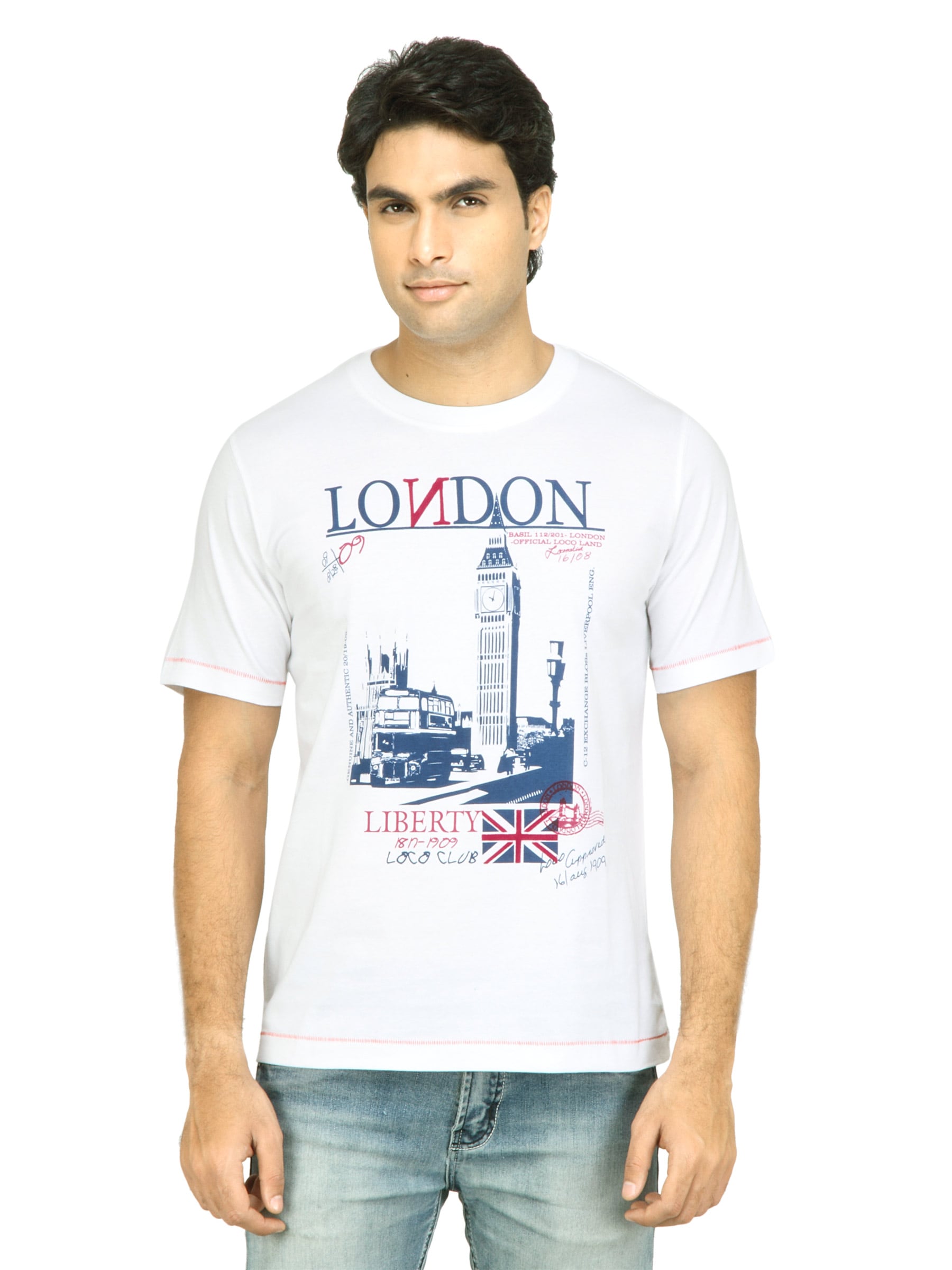 Locomotive Men Printed White T-shirt