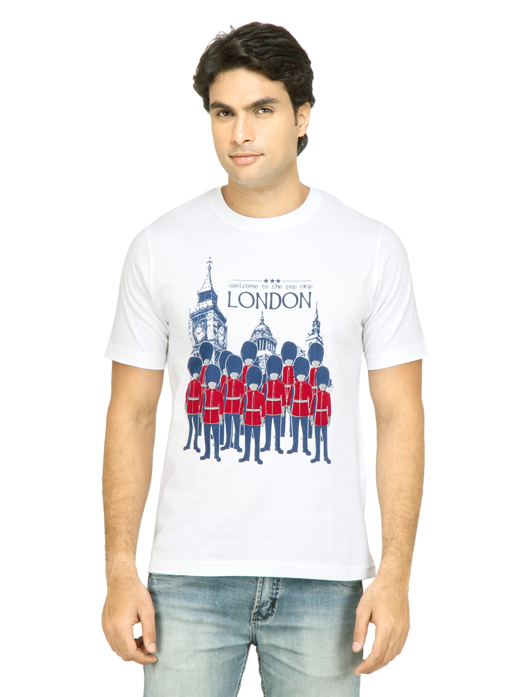 Locomotive Men Printed White Tshirt