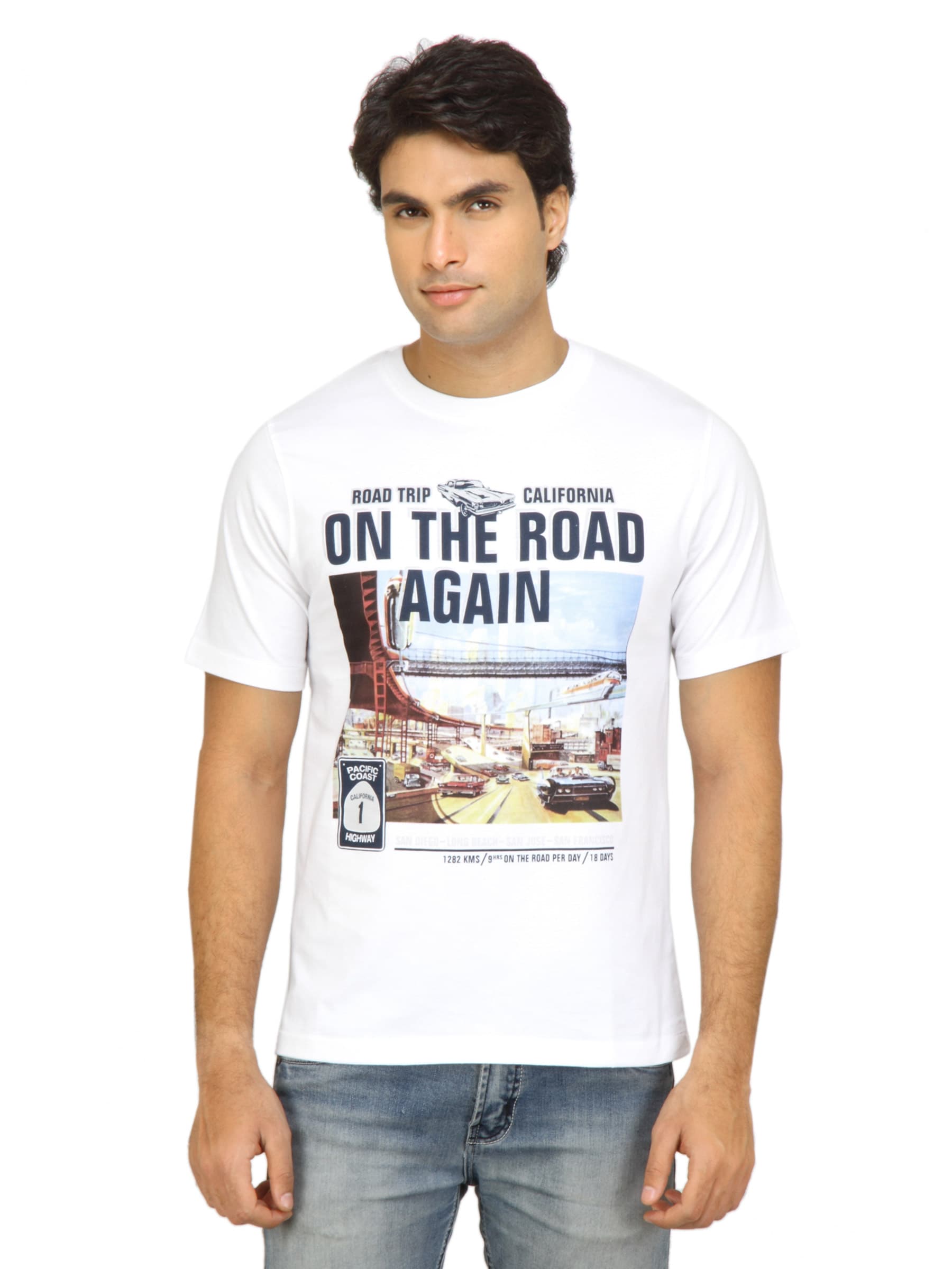 Locomotive Men Printed White T-shirt