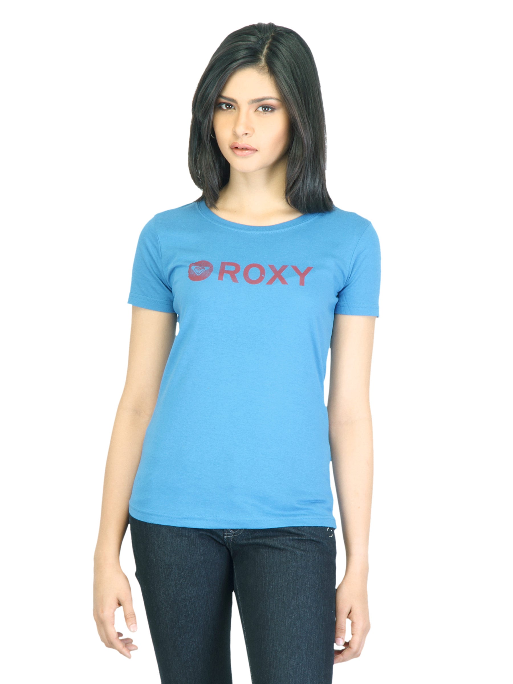 Roxy Women Blue Printed T-shirt