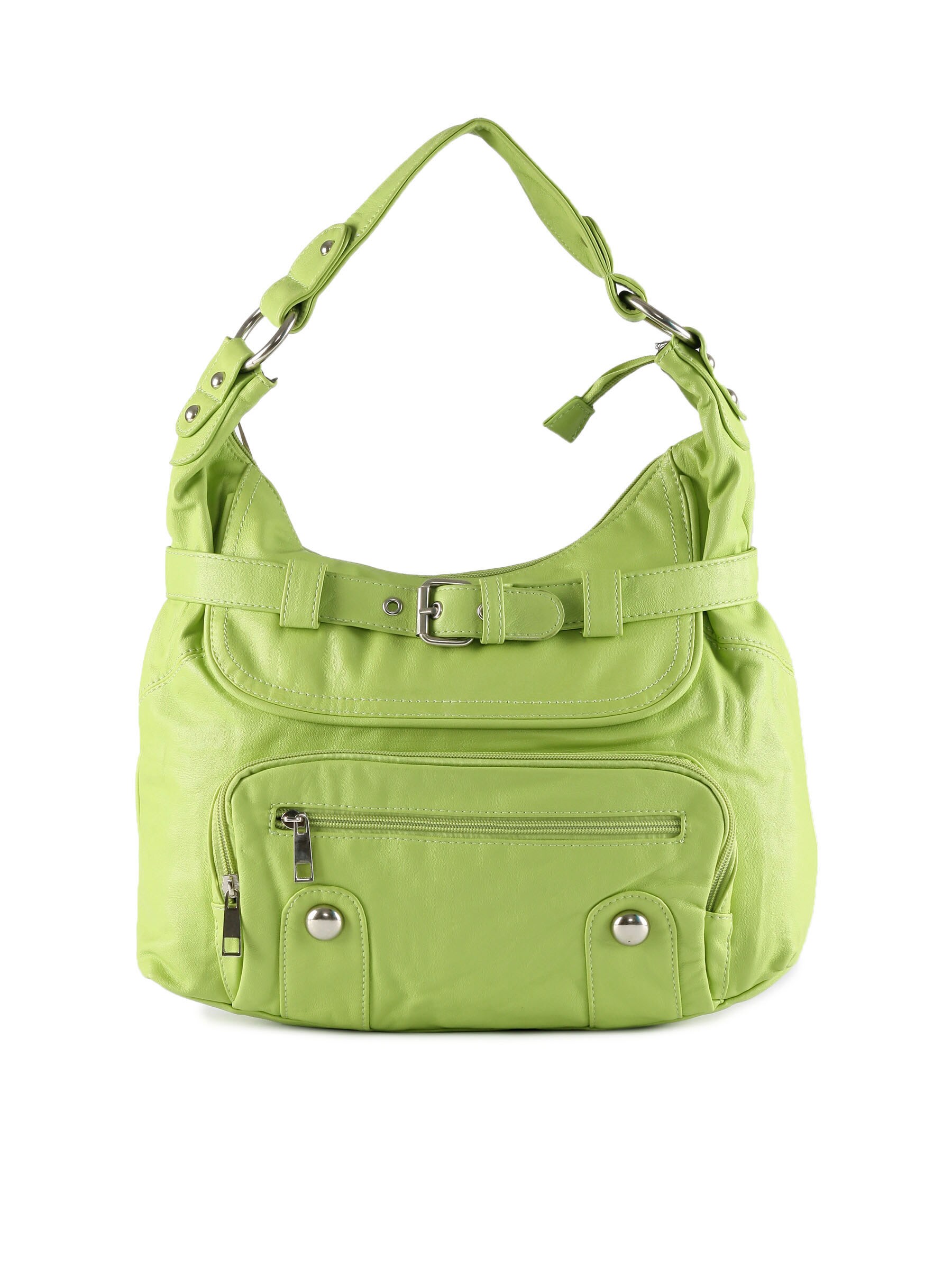 Kiara Women Buckel Green Handbag